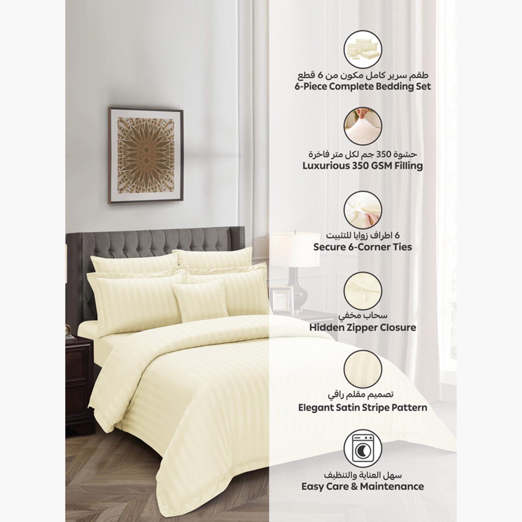 دوناتيلا طقم لحاف مخطط، غطاء مرتبة، ووسائد-household-bedding-comfortersandbedspreads-comforters-image-25