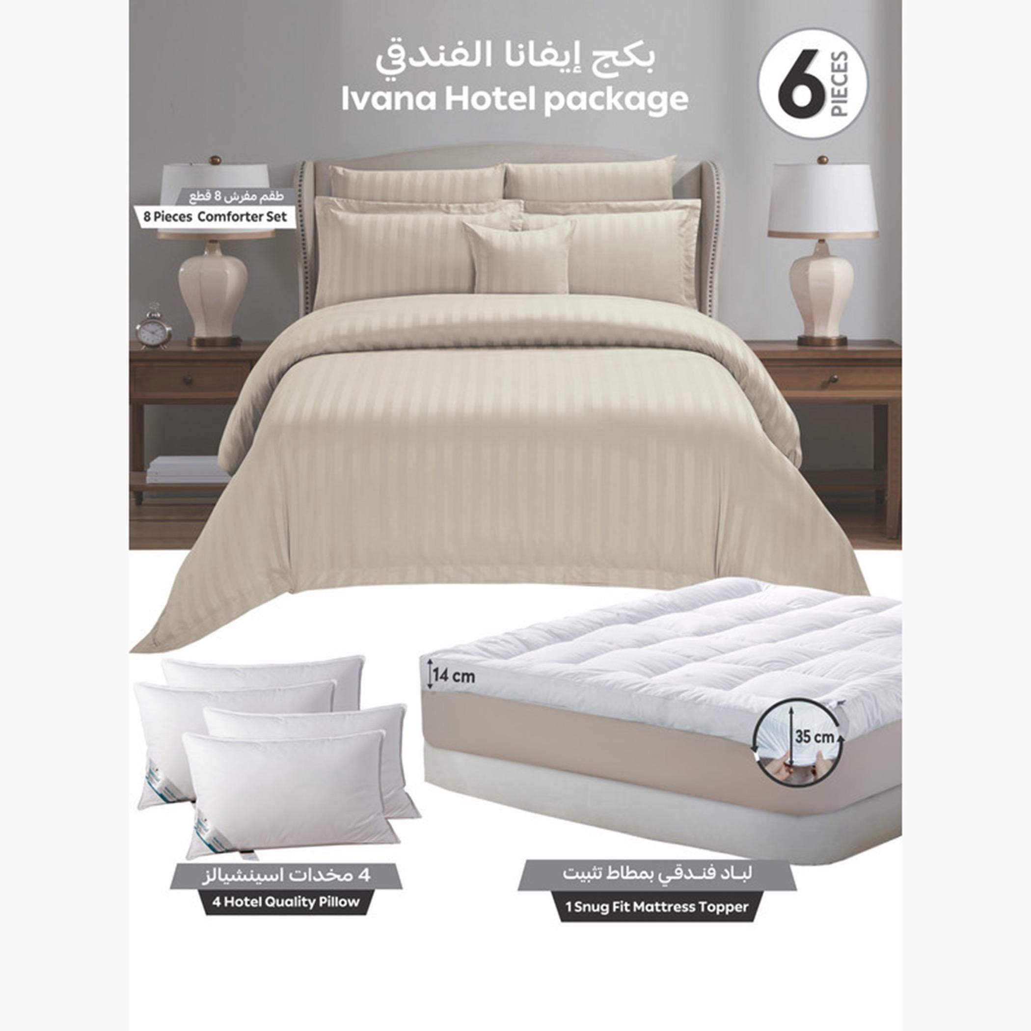 دوناتيلا طقم لحاف مخطط، غطاء مرتبة، ووسائد-household-bedding-comfortersandbedspreads-comforters-image-36