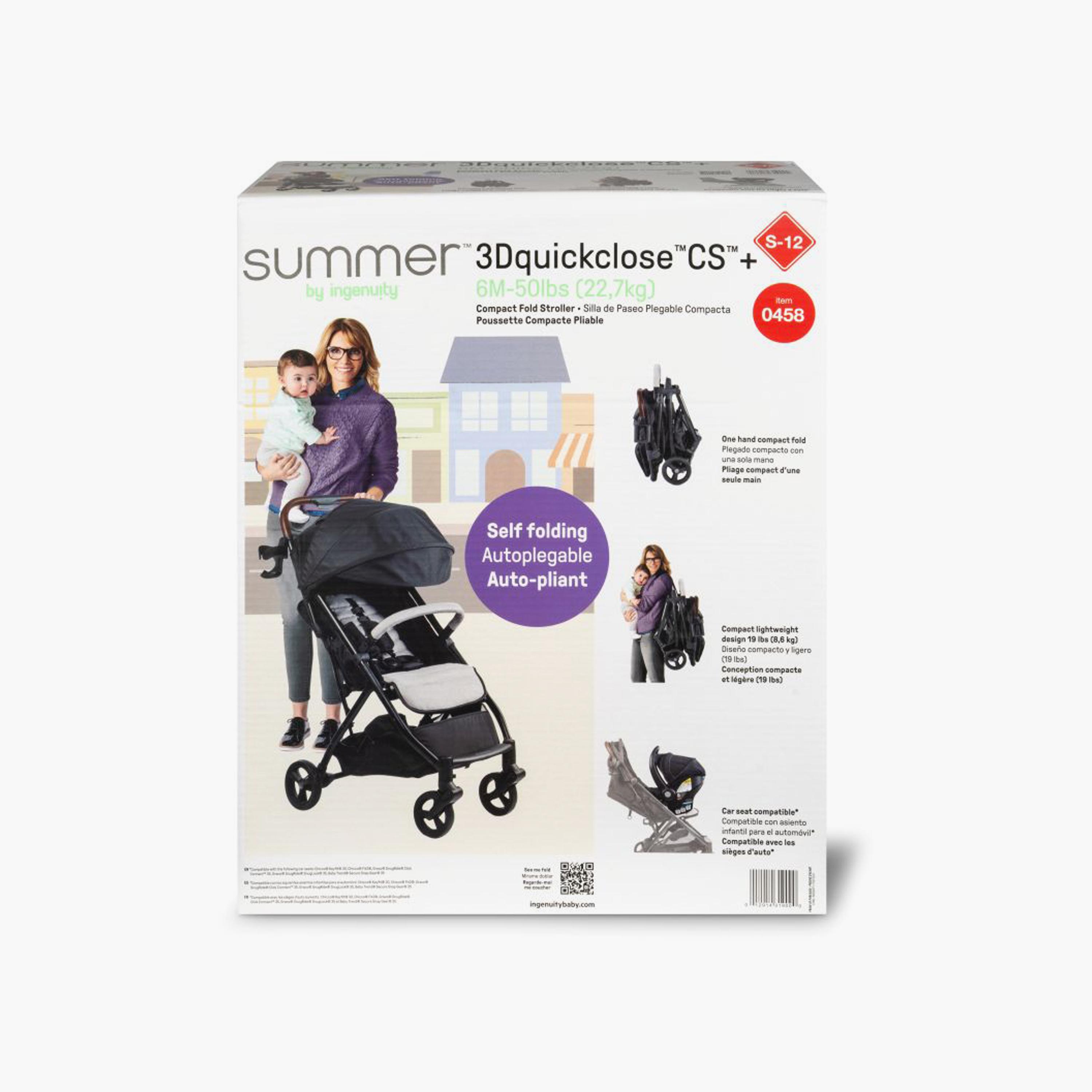 Ingenuity Summer Infant Ingenuity 3Dquickclose CS+ Compact Fold Stroller - Grey-baby-gear-strollersandprams-strollers-image-9