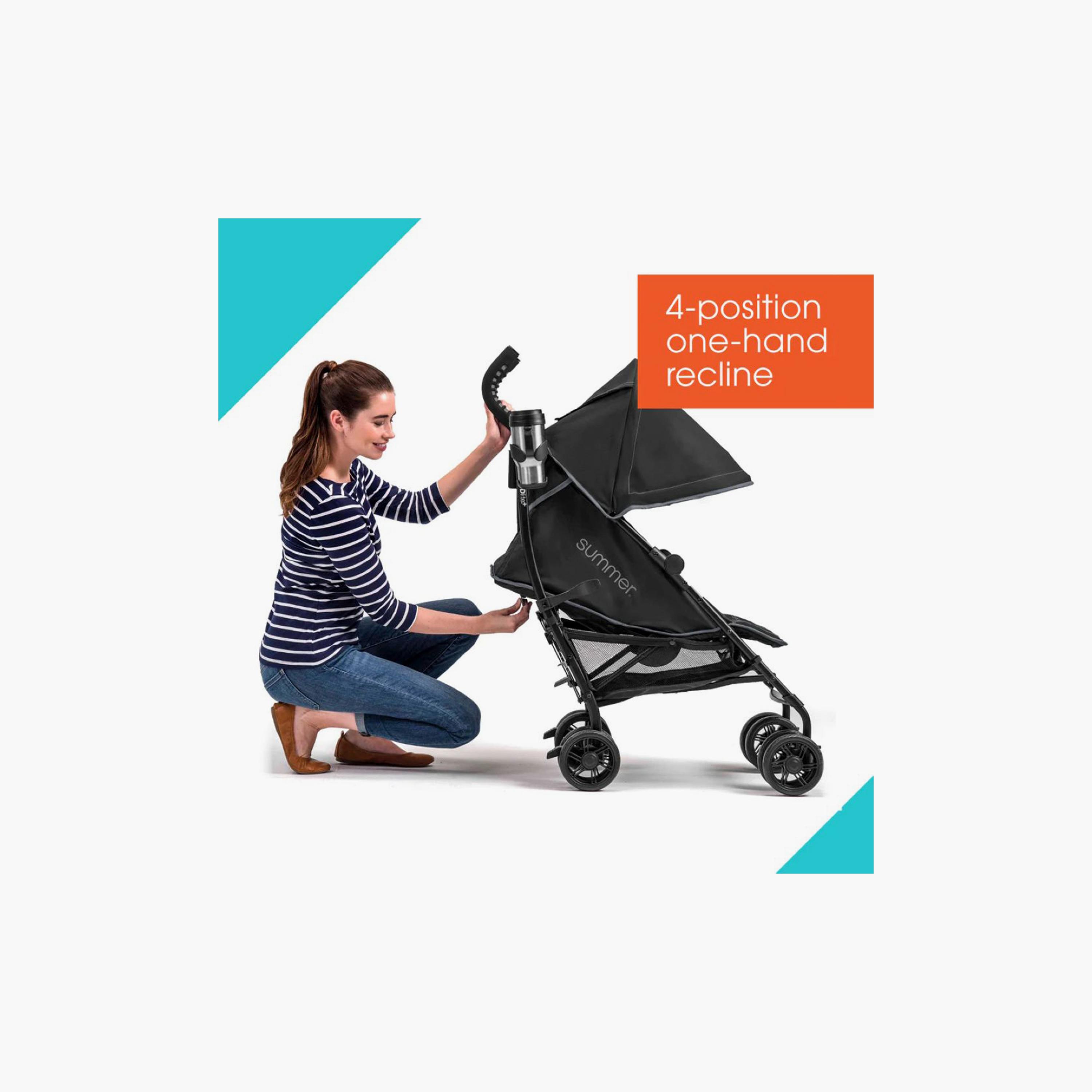 عربة الأطفال المظلة سمر 3دي لايت+ خفيفة الوزن والمريحة - أسود من إنجوينيتي-baby-gear-strollersandprams-strollers-image-4