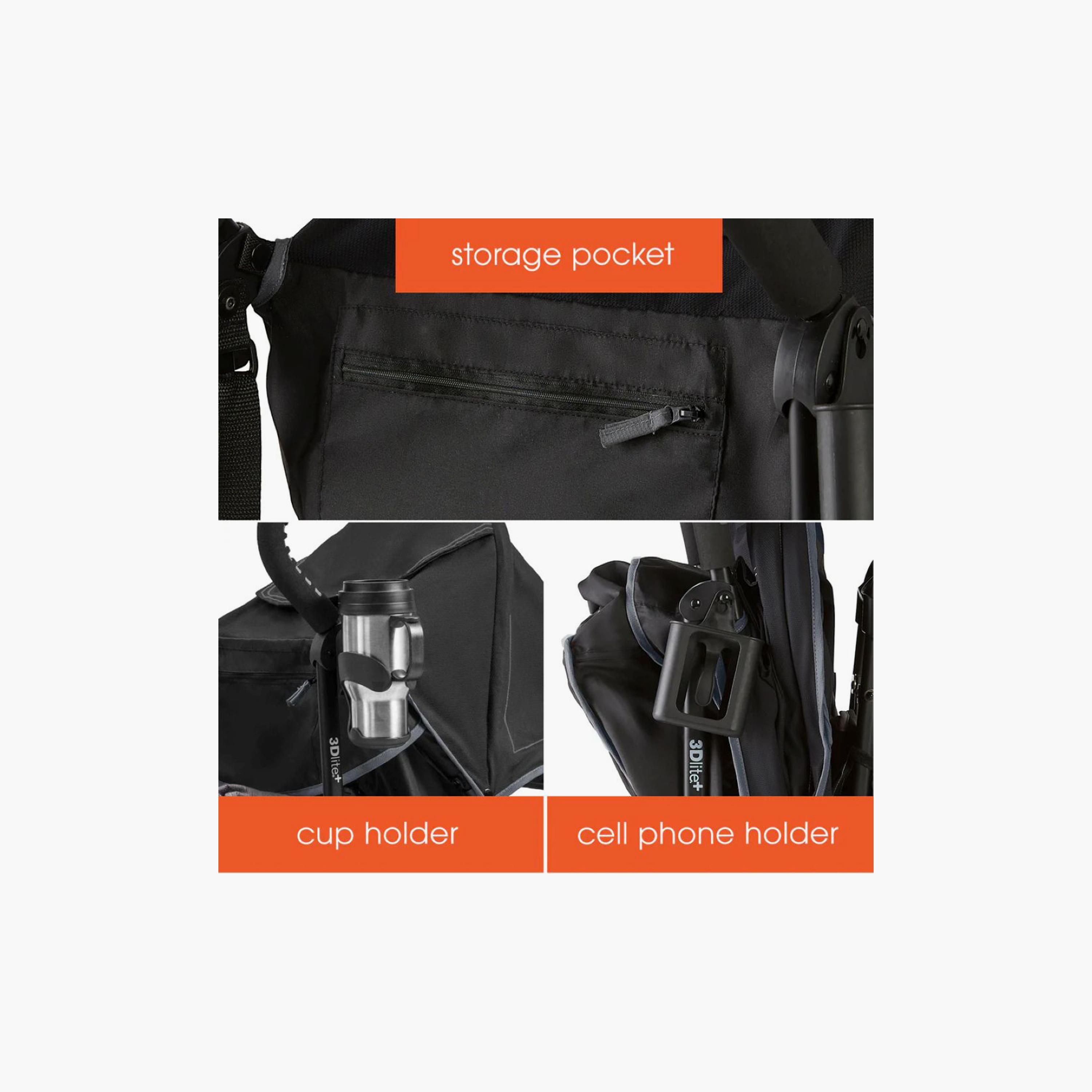 عربة الأطفال المظلة سمر 3دي لايت+ خفيفة الوزن والمريحة - أسود من إنجوينيتي-baby-gear-strollersandprams-strollers-image-5