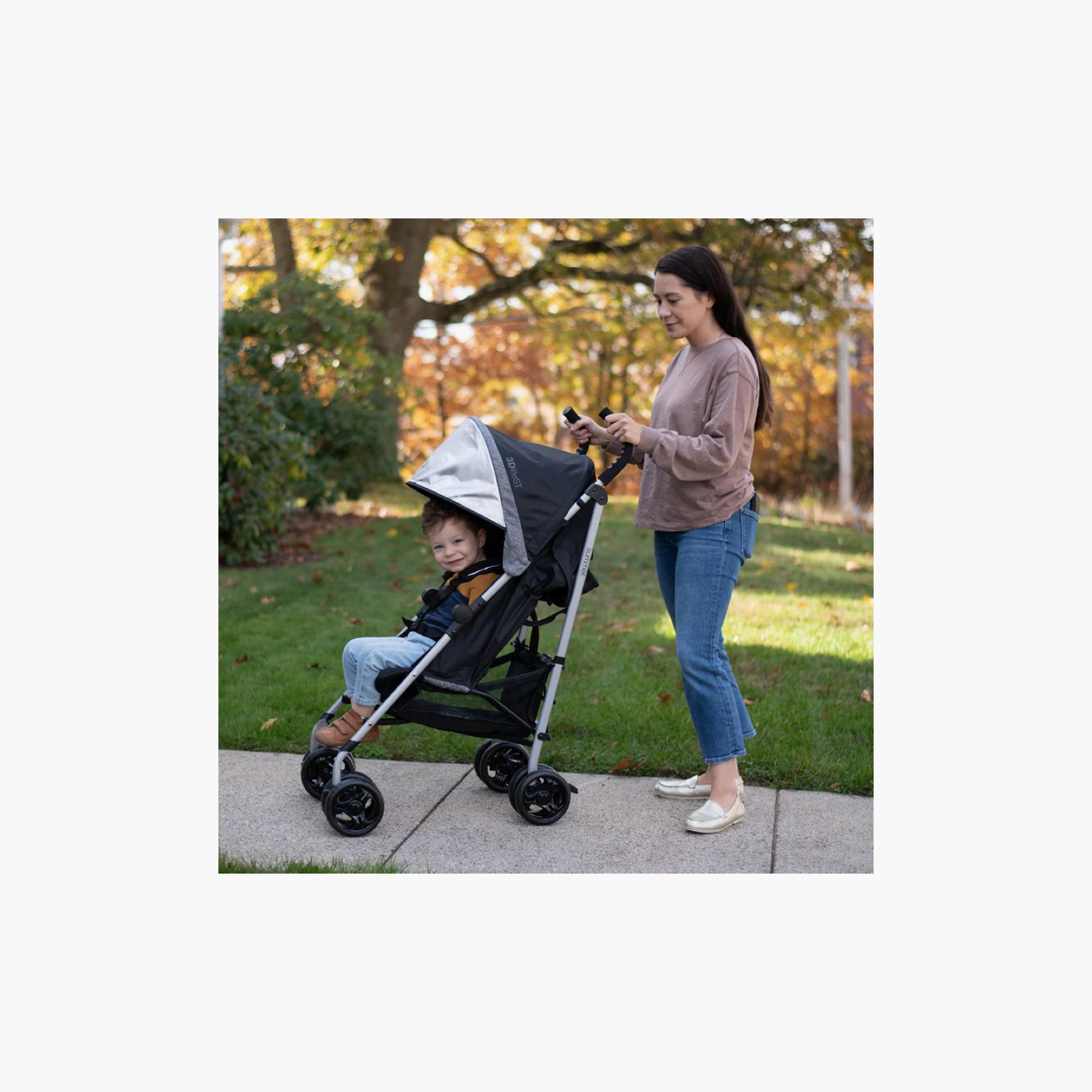Ingenuity 3Dlite ST Convenience Foldable Stroller with Storage - Black-baby-gear-strollersandprams-strollers-image-2