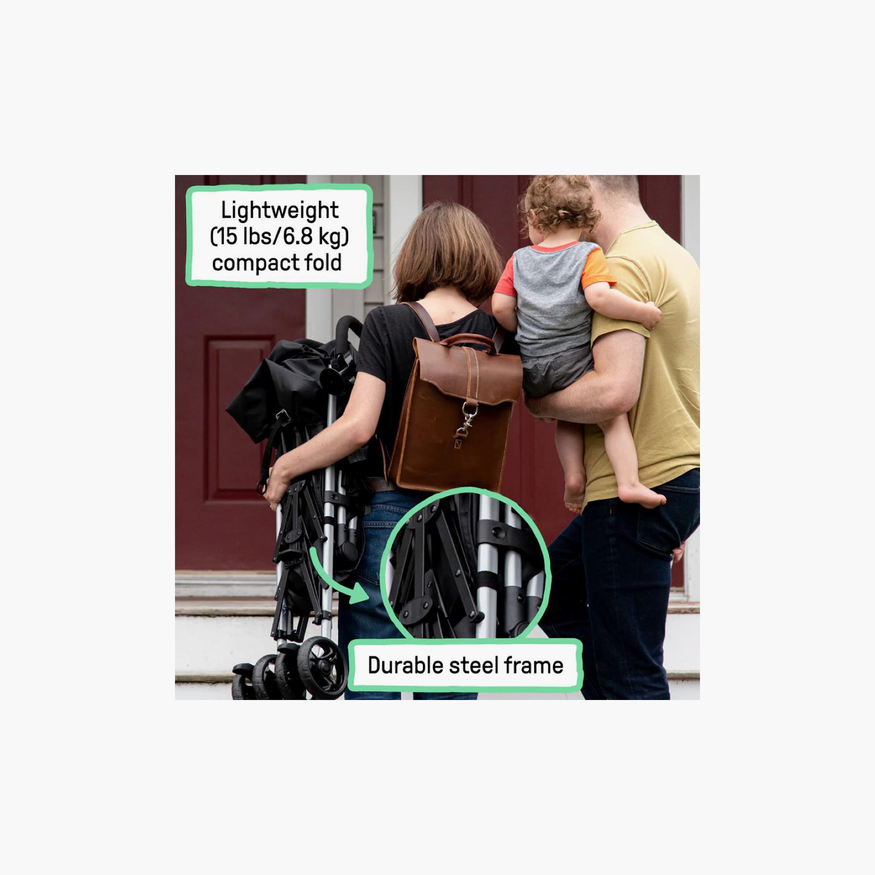 Ingenuity 3Dlite ST Convenience Foldable Stroller with Storage - Black-baby-gear-strollersandprams-strollers-image-7