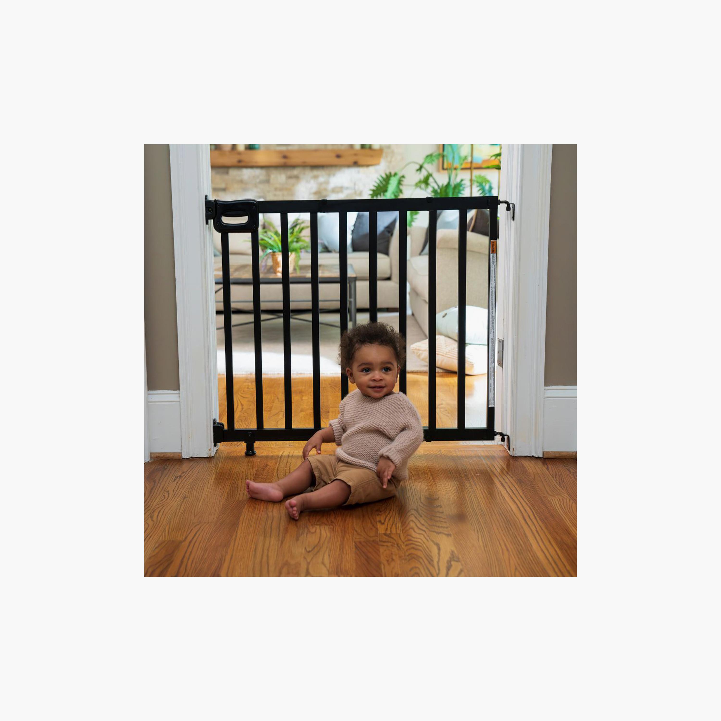 Ingenuity Summer Stairway 48" Wide Pet & Baby Gate with Locking Indicator - Black-baby-healthandsafety-babyproofing-image-2