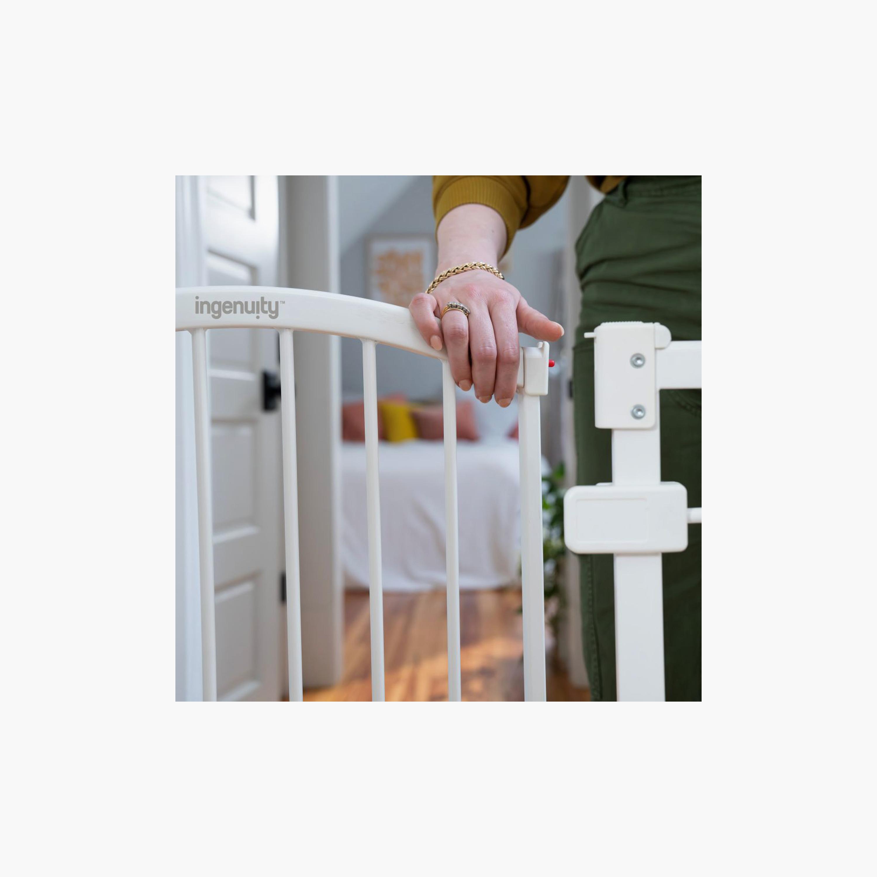 Ingenuity Summer Thruway 53 Wide Extra Tall & Wide Baby & Pet Safety Gate - White-baby-healthandsafety-babyproofing-image-5