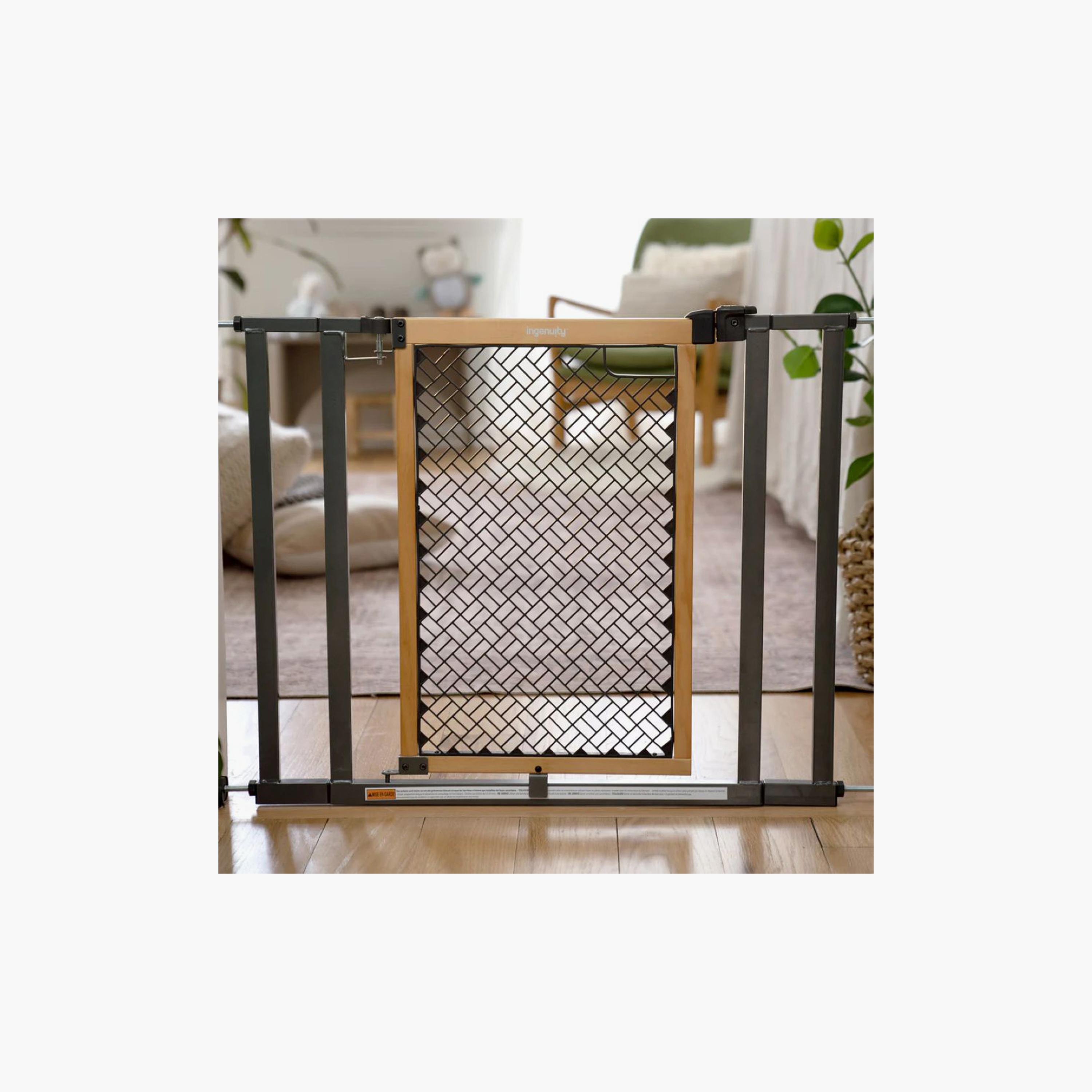 Ingenuity Summer Doorway 36S Baby & Dog Gate with Pressure Mount – Fits 28-36" Wide - Honey Oak-baby-healthandsafety-babyproofing-image-6