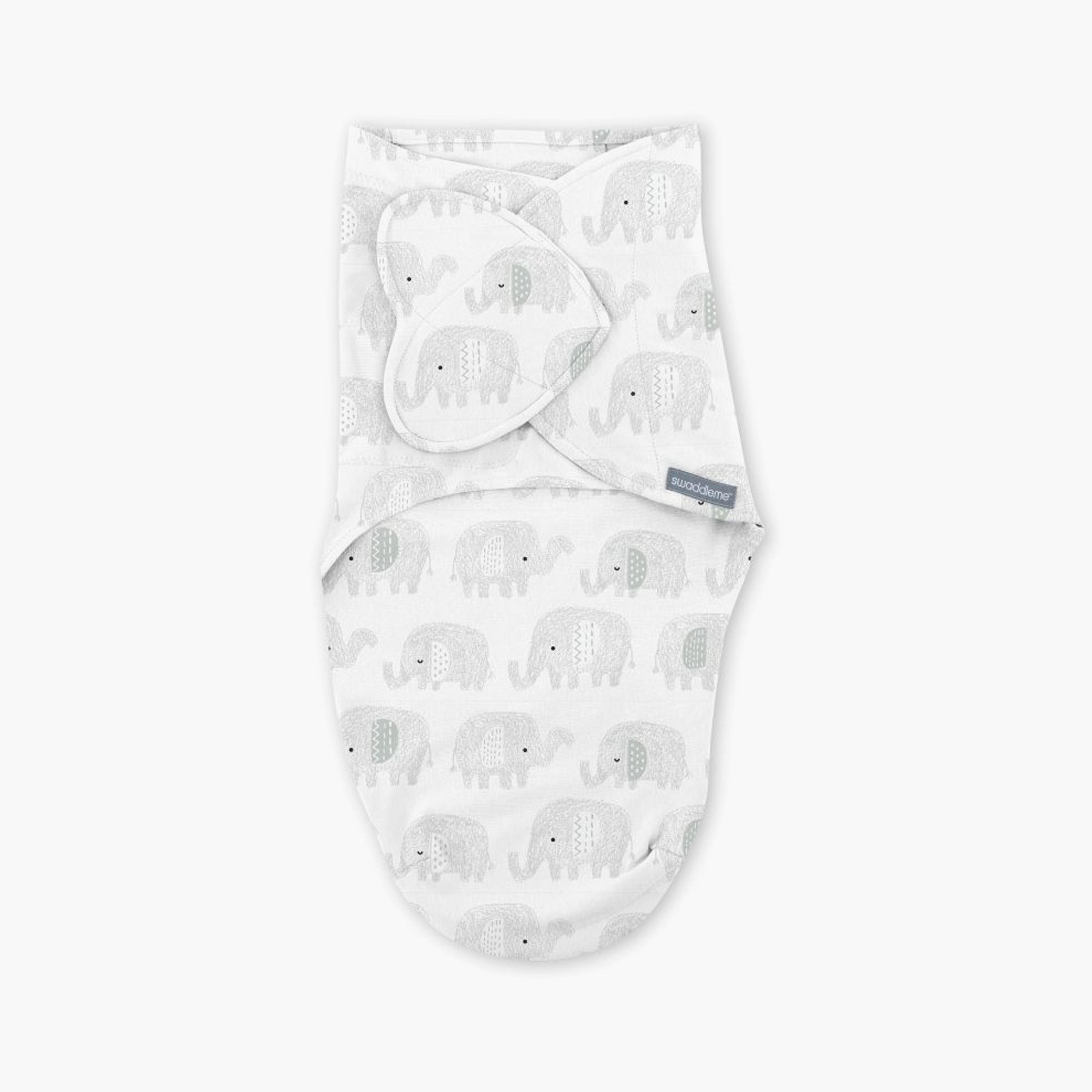 قماط سوادل مي مونوجرام كولكشن - 0-3 أشهر – سكريبل اليفانت من إنجوينيتي-baby-nursery-blanketsandswaddles-swaddlesandsleepingbags-image-1