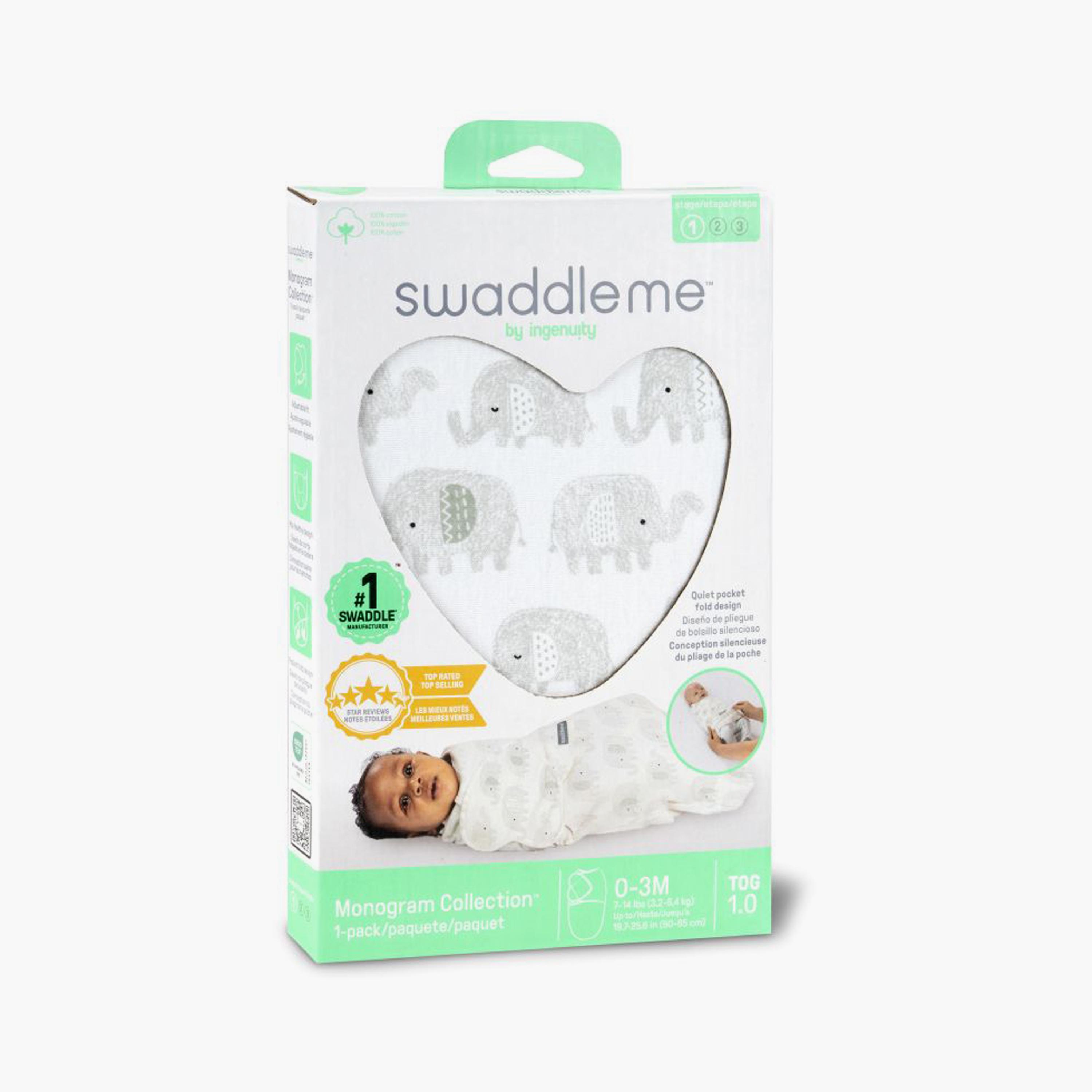 قماط سوادل مي مونوجرام كولكشن - 0-3 أشهر – سكريبل اليفانت من إنجوينيتي-baby-nursery-blanketsandswaddles-swaddlesandsleepingbags-image-9
