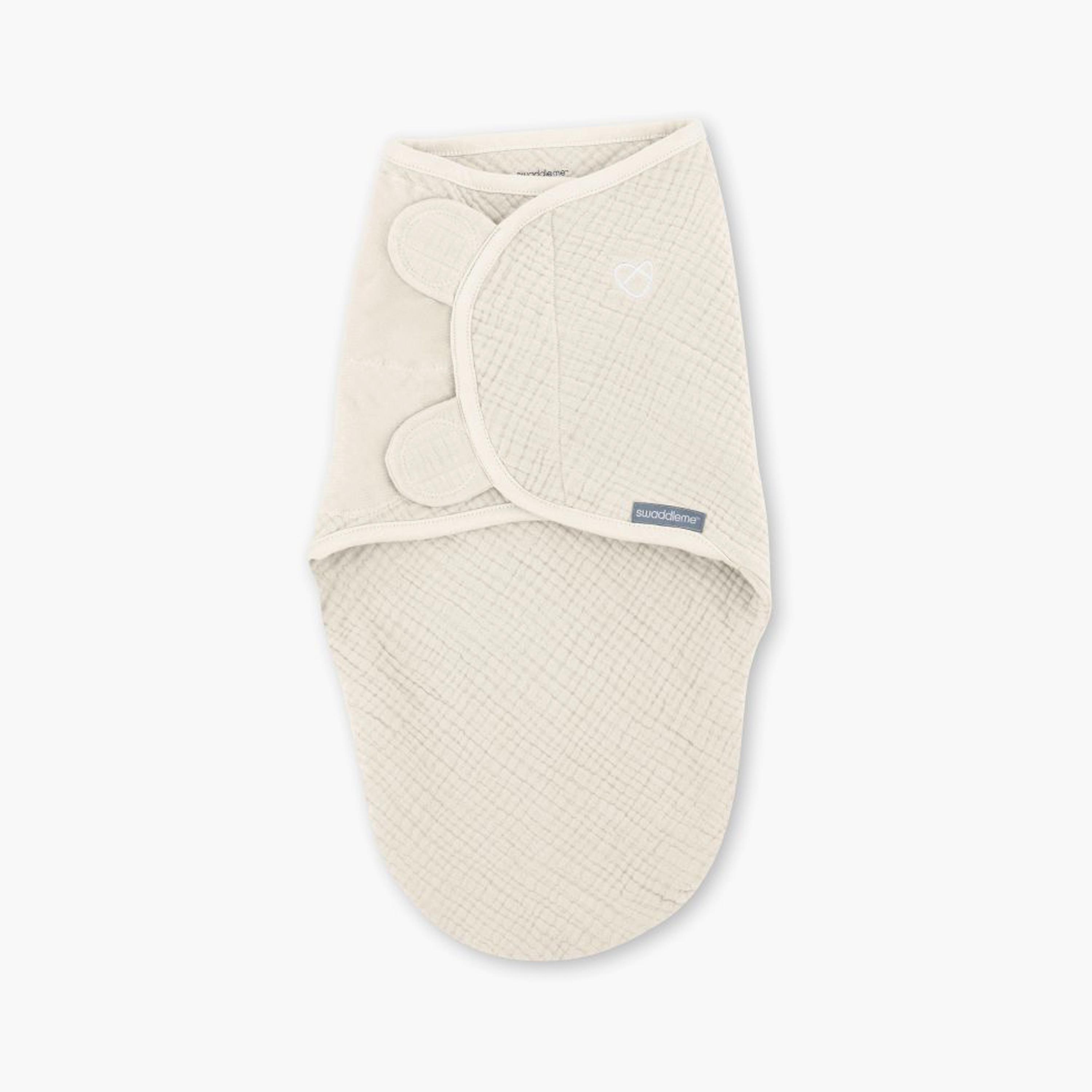 قماط سوادل مي الموسلين الأصلي - 0-3 أشهر - كريمي من إنجوينيتي-baby-nursery-blanketsandswaddles-swaddlesandsleepingbags-image-1