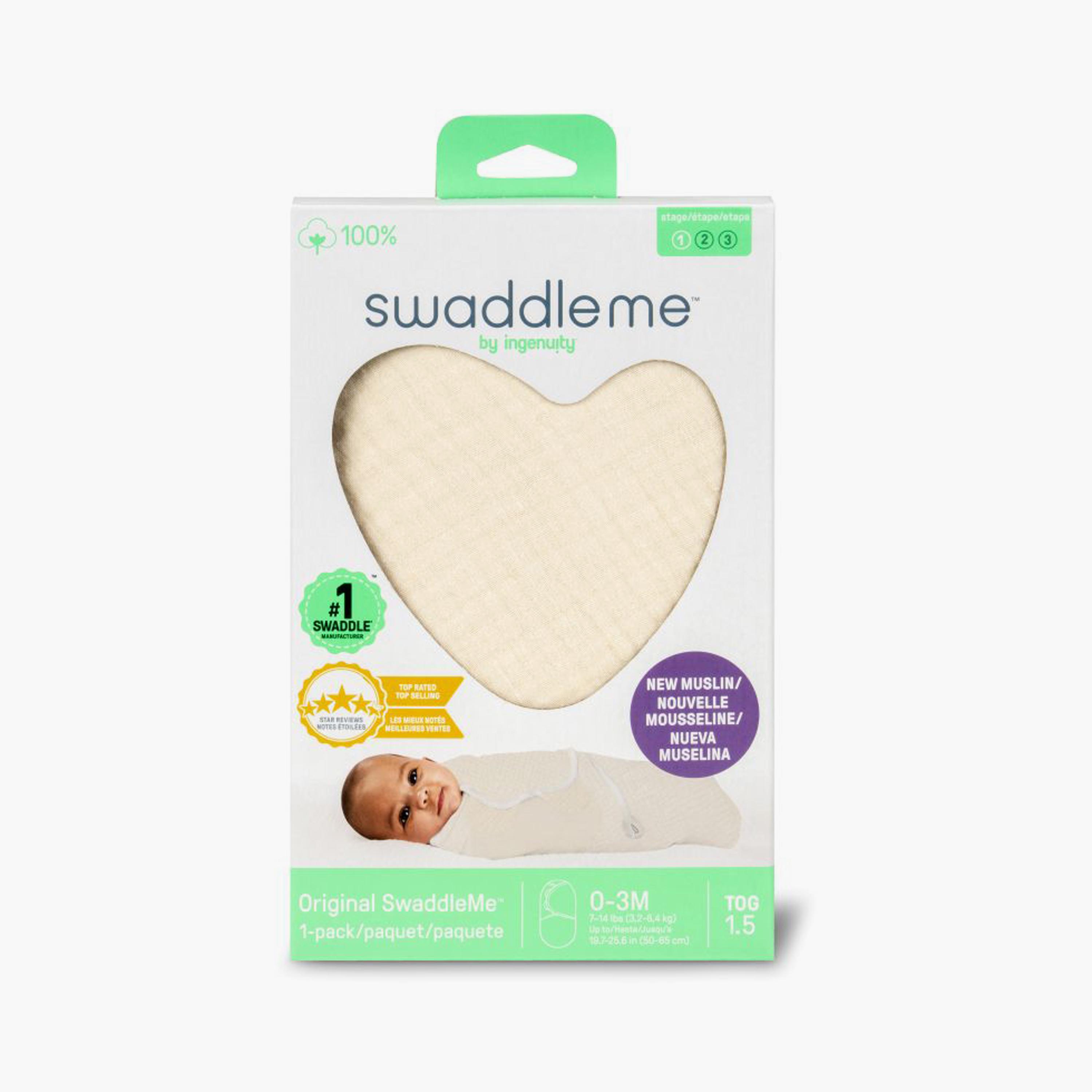 قماط سوادل مي الموسلين الأصلي - 0-3 أشهر - كريمي من إنجوينيتي-baby-nursery-blanketsandswaddles-swaddlesandsleepingbags-image-8