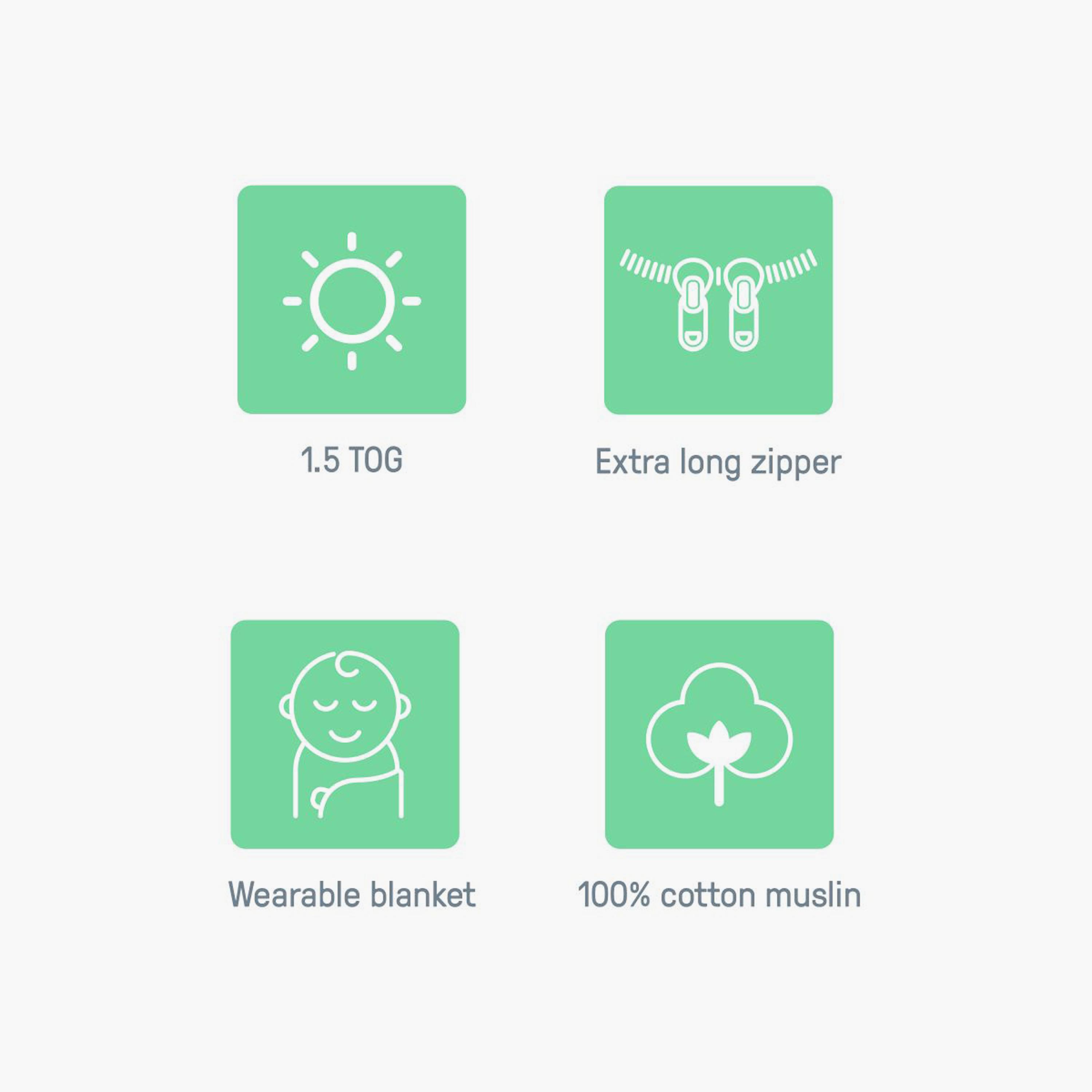 Ingenuity Swaddleme Night Sack Sleeper Swaddle - 3–18 Months - Green-baby-nursery-blanketsandswaddles-swaddlesandsleepingbags-image-5