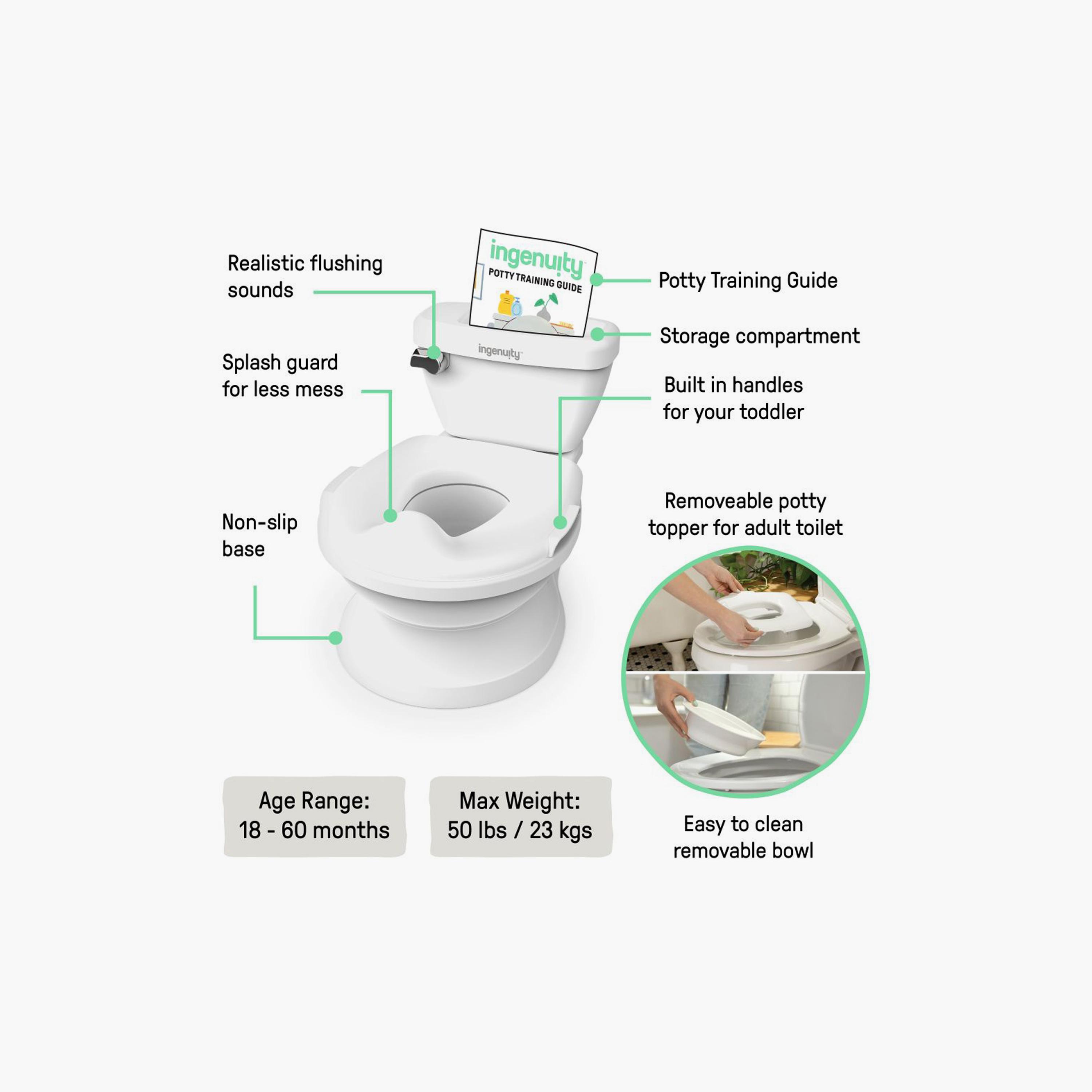 Ingenuity My Size Potty Pro Realistic Toddler Toilet with Storage - 18–60 Months-baby-diapering-pottytraining-image-4