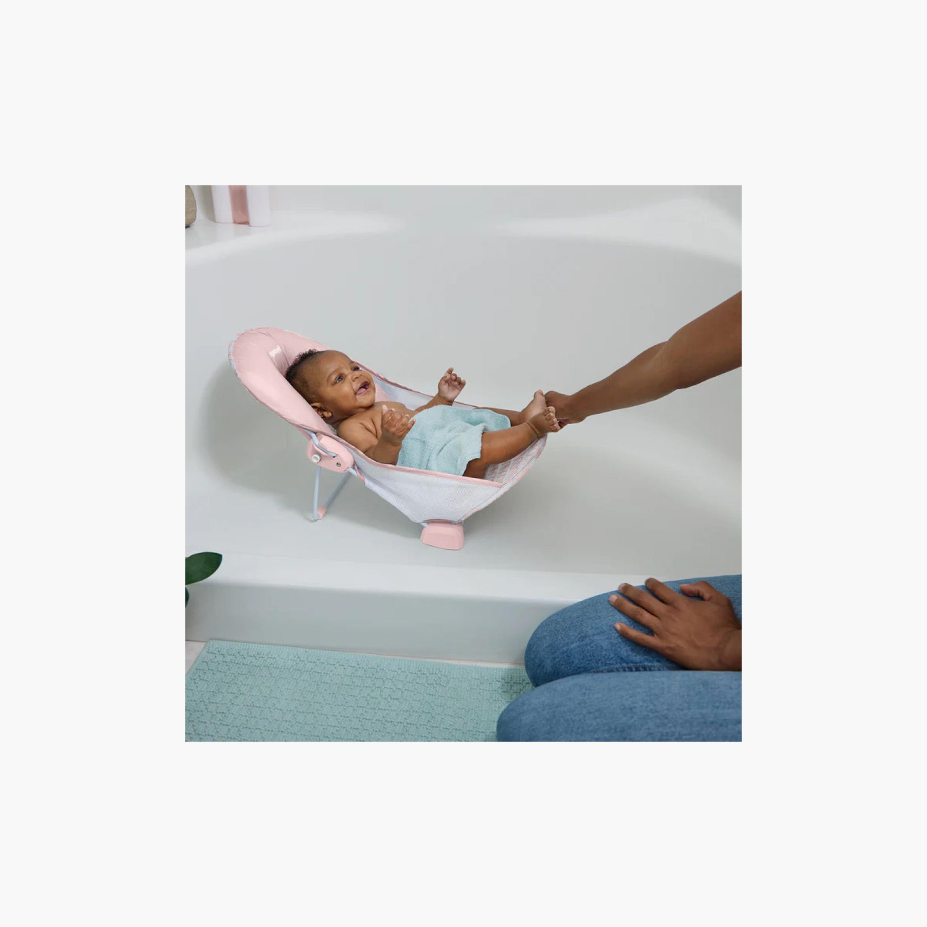 Ingenuity Foldaway 2-Position Bather with Mesh Sling and Compact Fold - 0–6 Months - Pink-baby-bathandcare-bathtubs-image-3