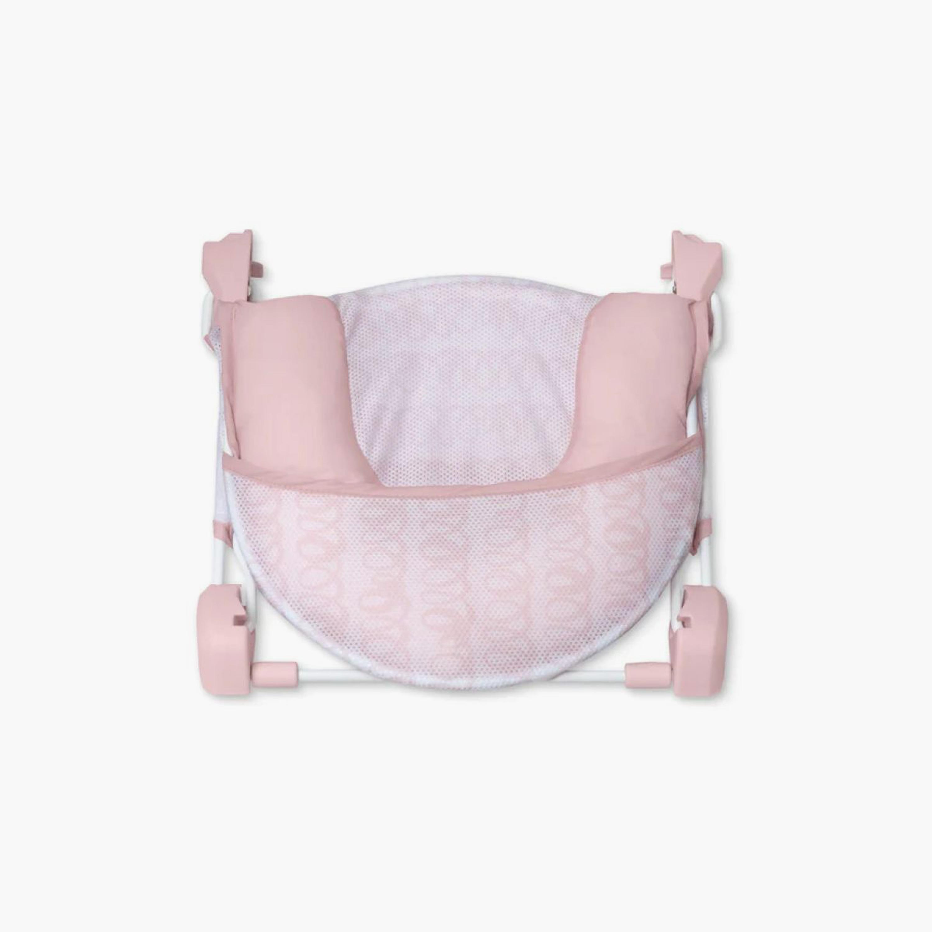 Ingenuity Foldaway 2-Position Bather with Mesh Sling and Compact Fold - 0–6 Months - Pink-baby-bathandcare-bathtubs-image-5