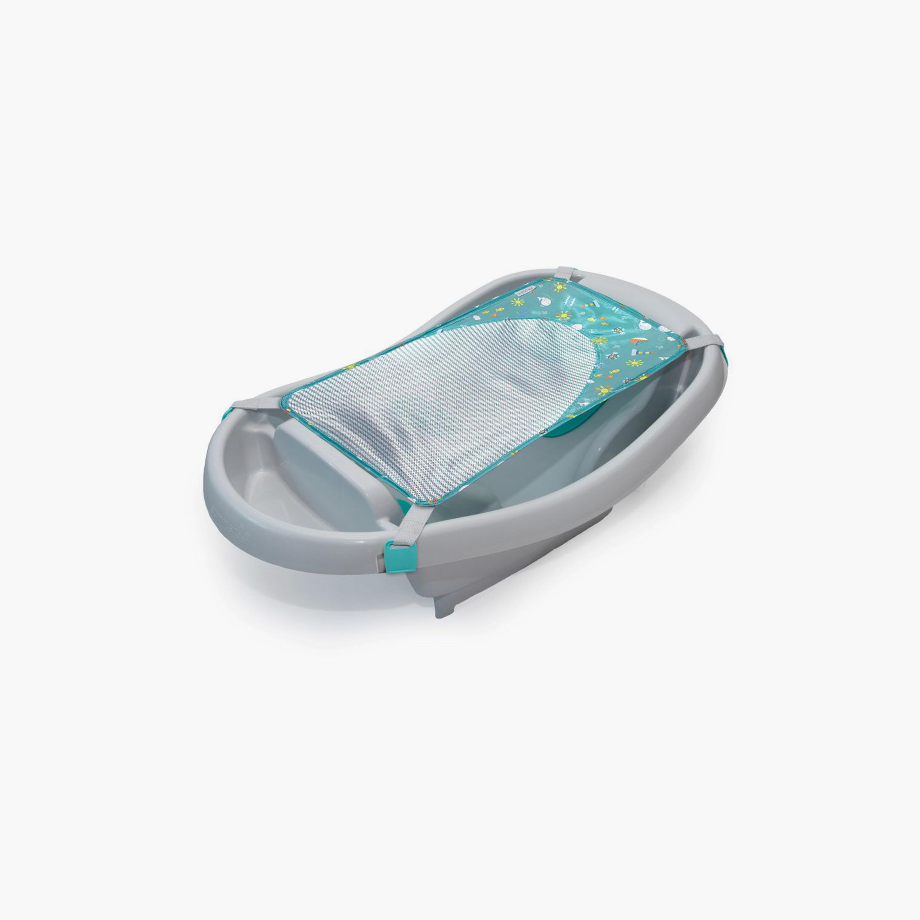 Ingenuity Summer Comfy Clean Deluxe Newborn to Toddler Tub - 0–24 Months - Grey-baby-bathandcare-bathtubs-image-2