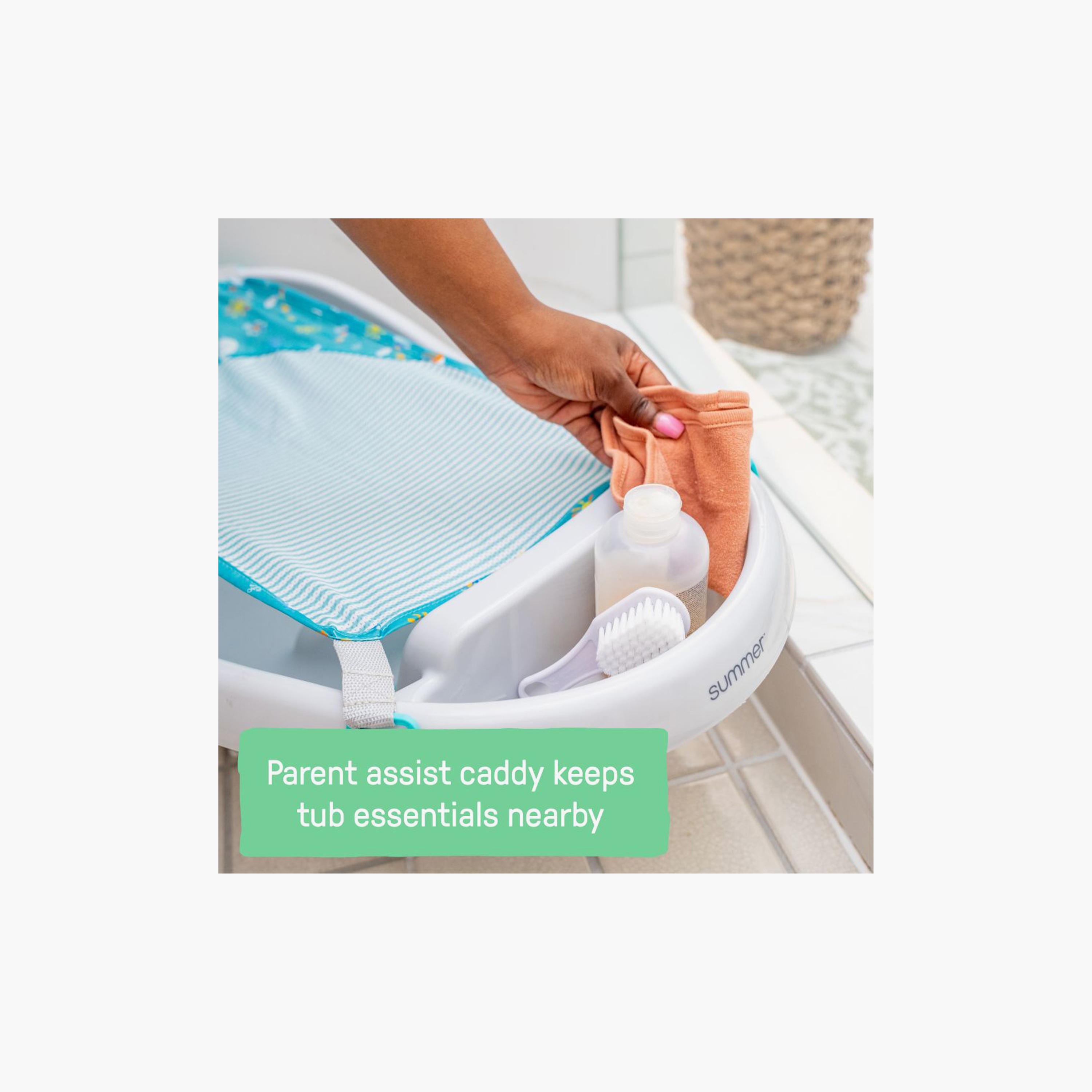 Ingenuity Summer Comfy Clean Deluxe Newborn to Toddler Tub - 0–24 Months - Grey-baby-bathandcare-bathtubs-image-6