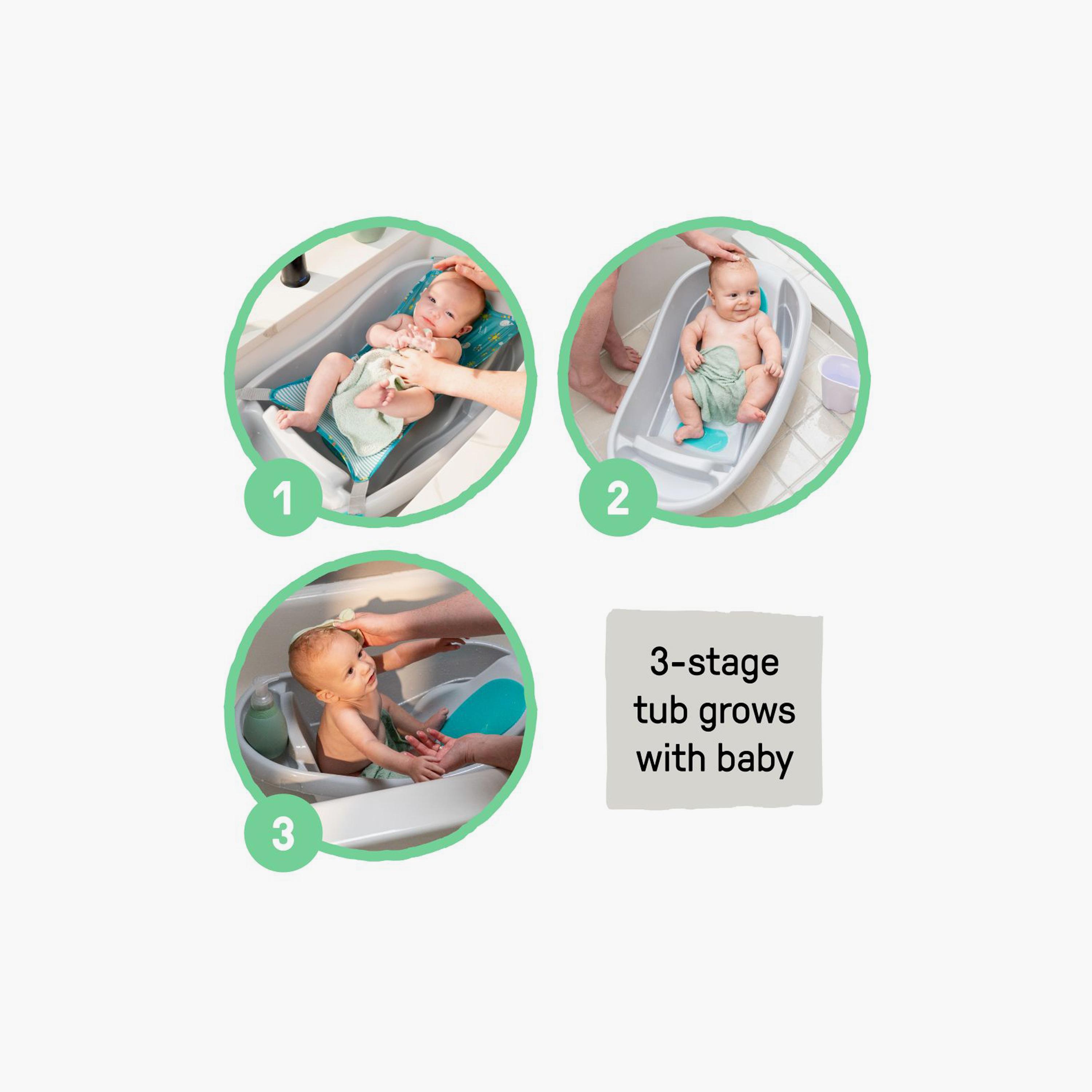 Ingenuity Summer Comfy Clean Deluxe Newborn to Toddler Tub - 0–24 Months - Grey-baby-bathandcare-bathtubs-image-8