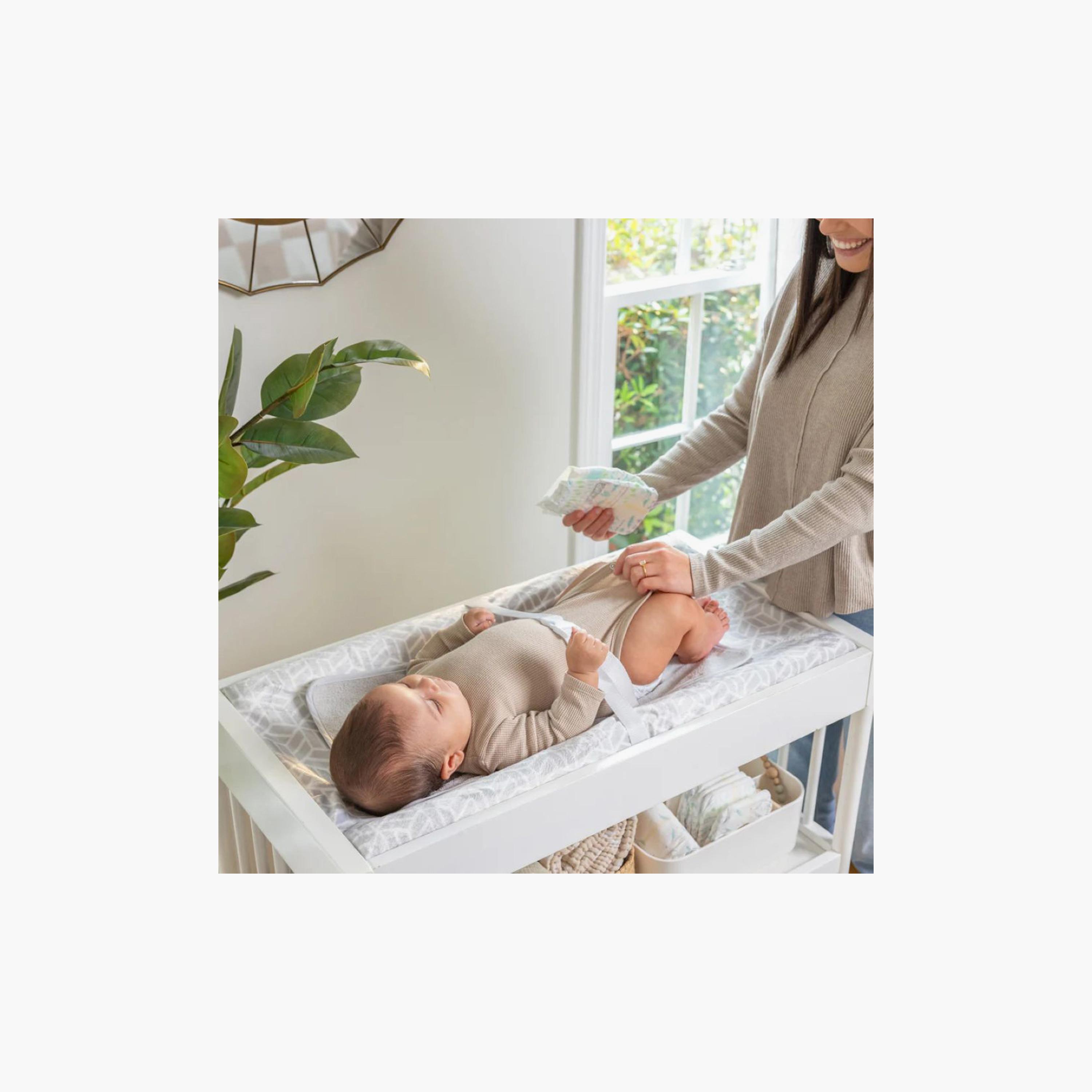 Ingenuity Summer 3-Piece Changing Essentials Kit - Contoured Pad, Cover & Protector - 0–24 Months-baby-diapering-changingmats-image-3