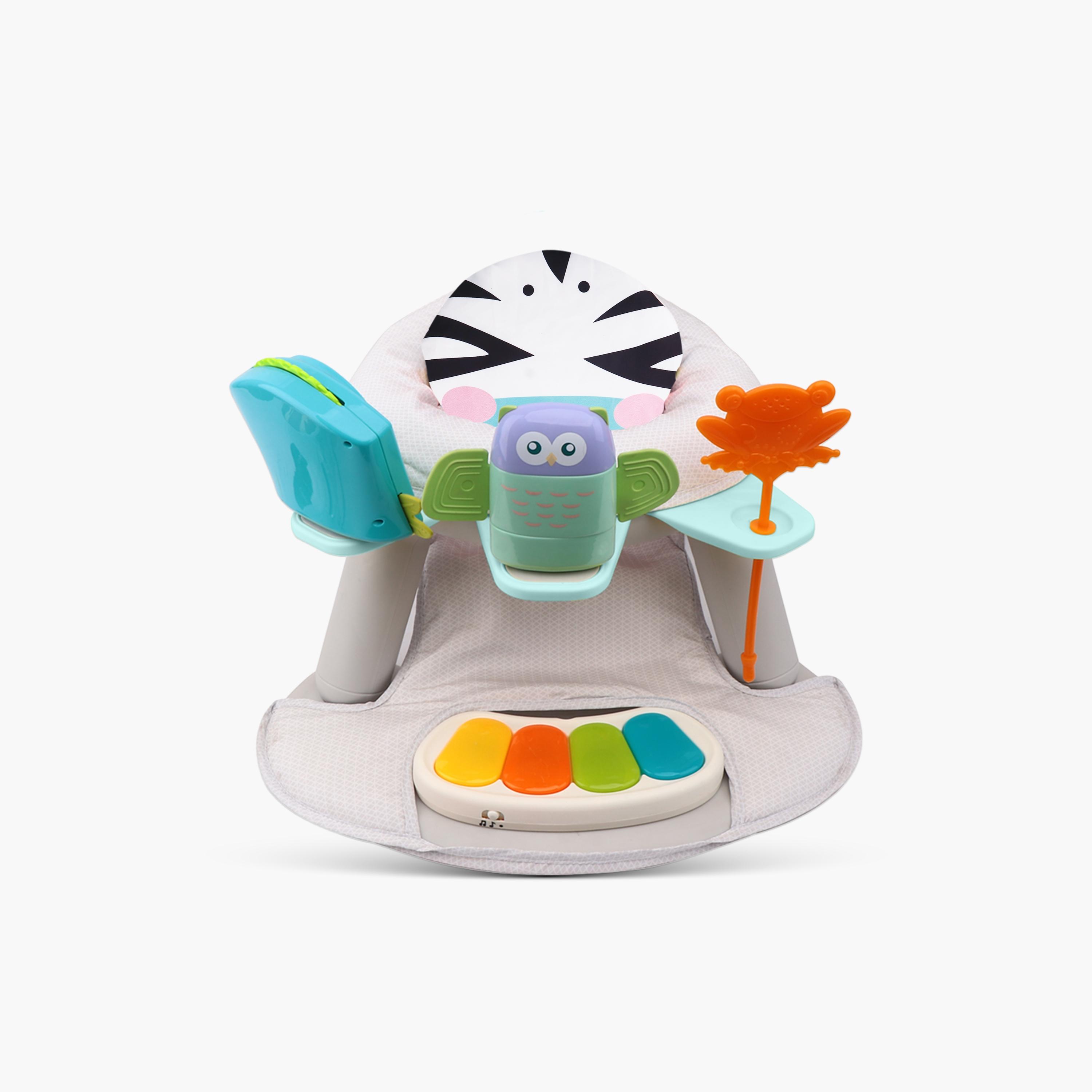 كرسي طعام 2 في 1 مع بيانو قدم - حمار وحشي من تكنوم.-baby-feeding-highchairsandboosters-image-1