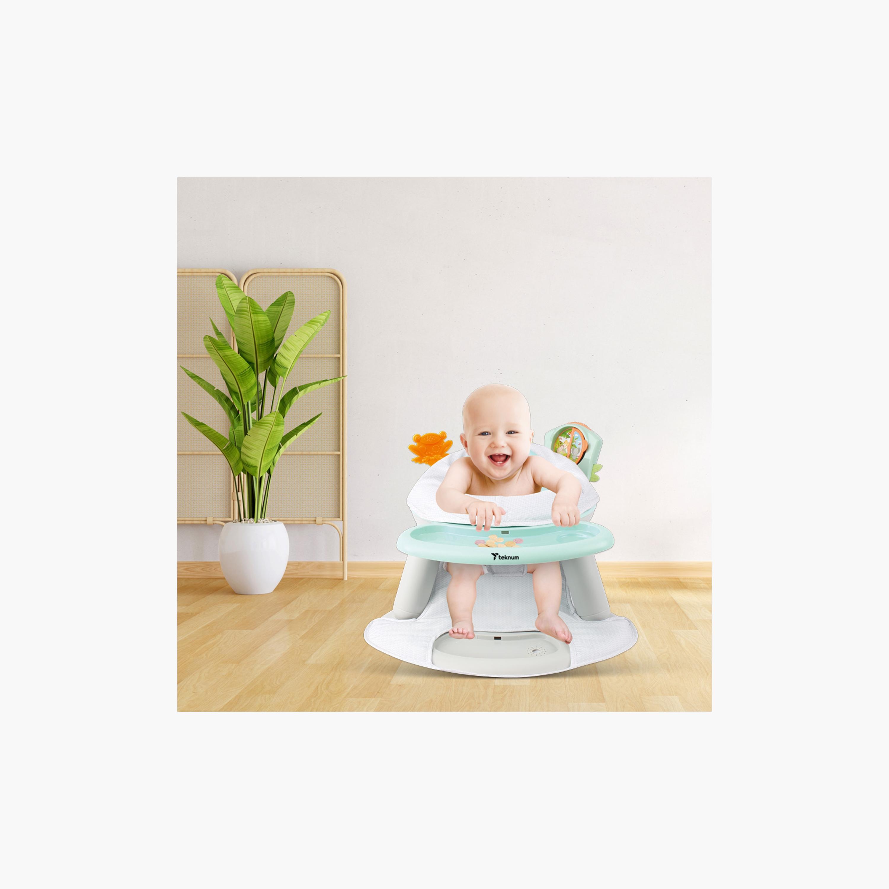 كرسي طعام 2 في 1 مع بيانو قدم - حمار وحشي من تكنوم.-baby-feeding-highchairsandboosters-image-7
