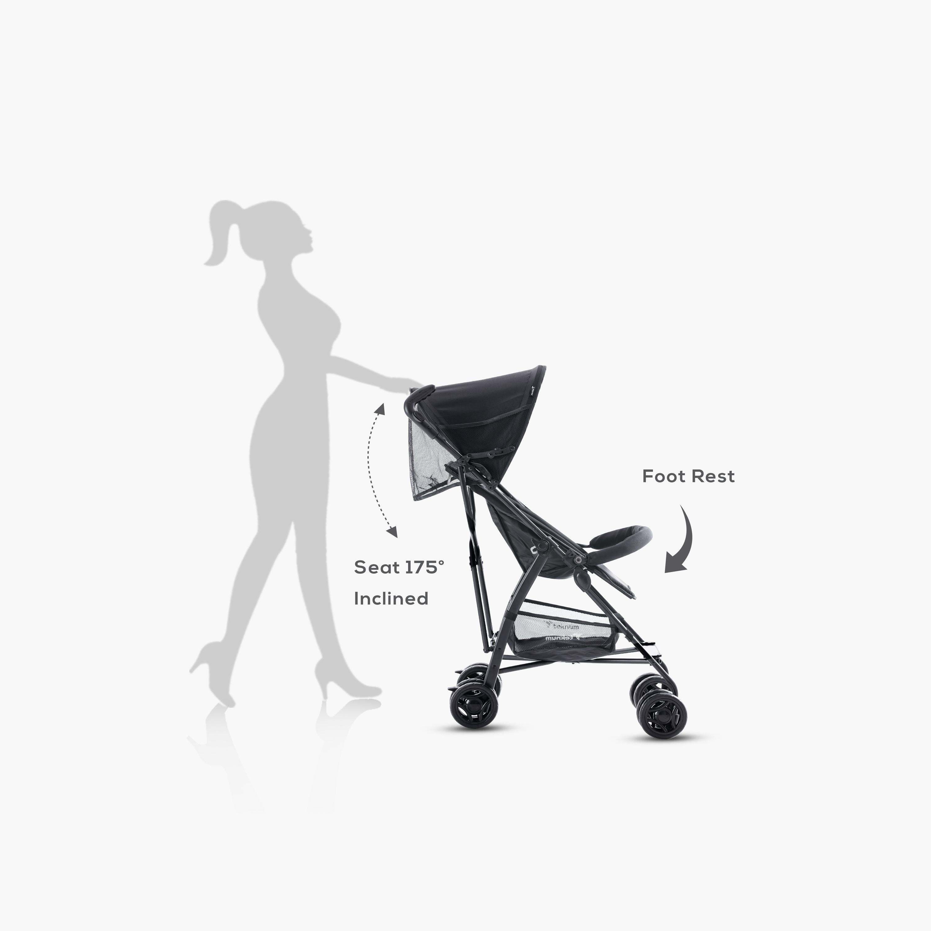 Teknum Eco Lite Stroller with Canopy & Storage Basket - Graphite-baby-gear-strollersandprams-strollers-image-10