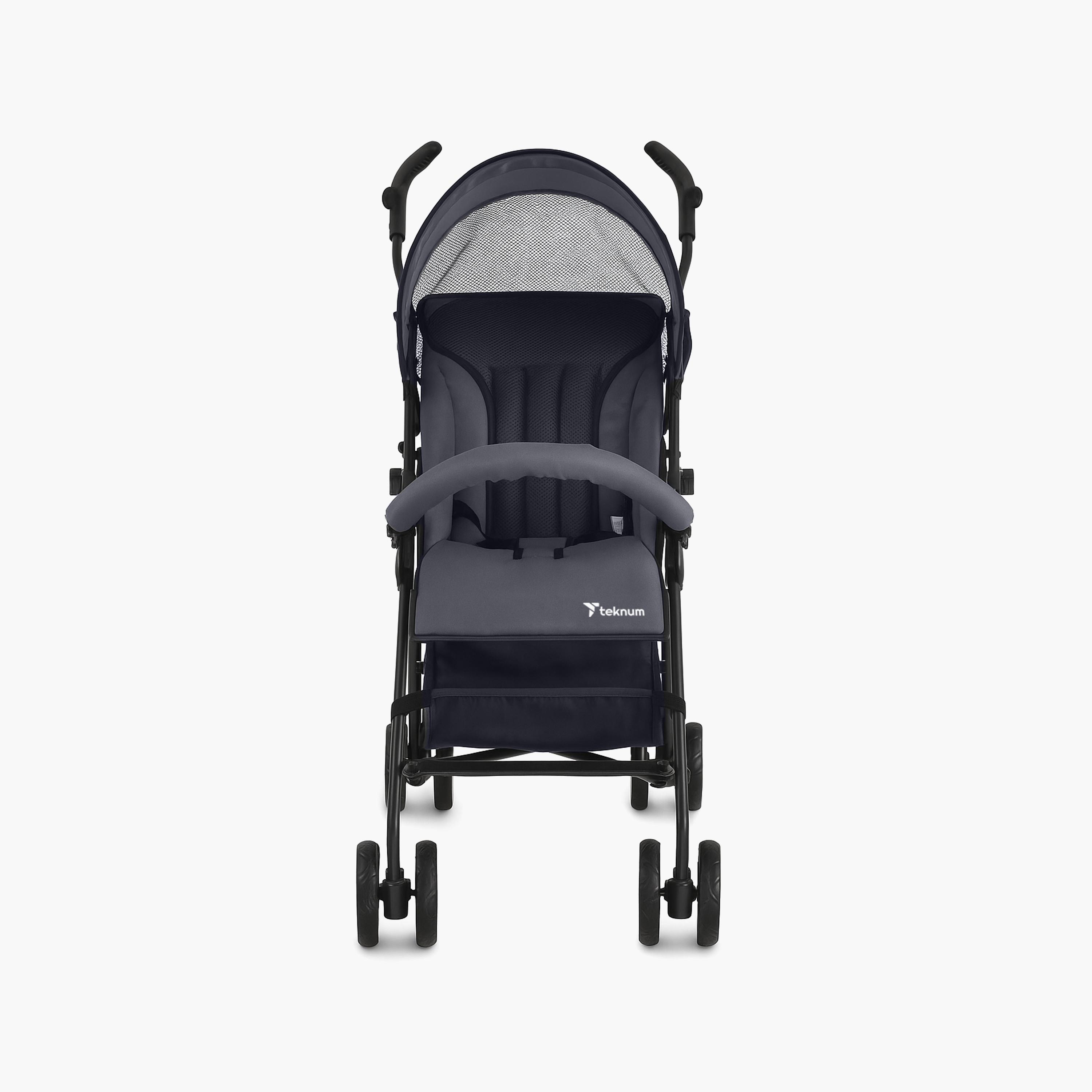 Teknum Eco Lite Stroller with Canopy & Storage Basket - Graphite-baby-gear-strollersandprams-strollers-image-3