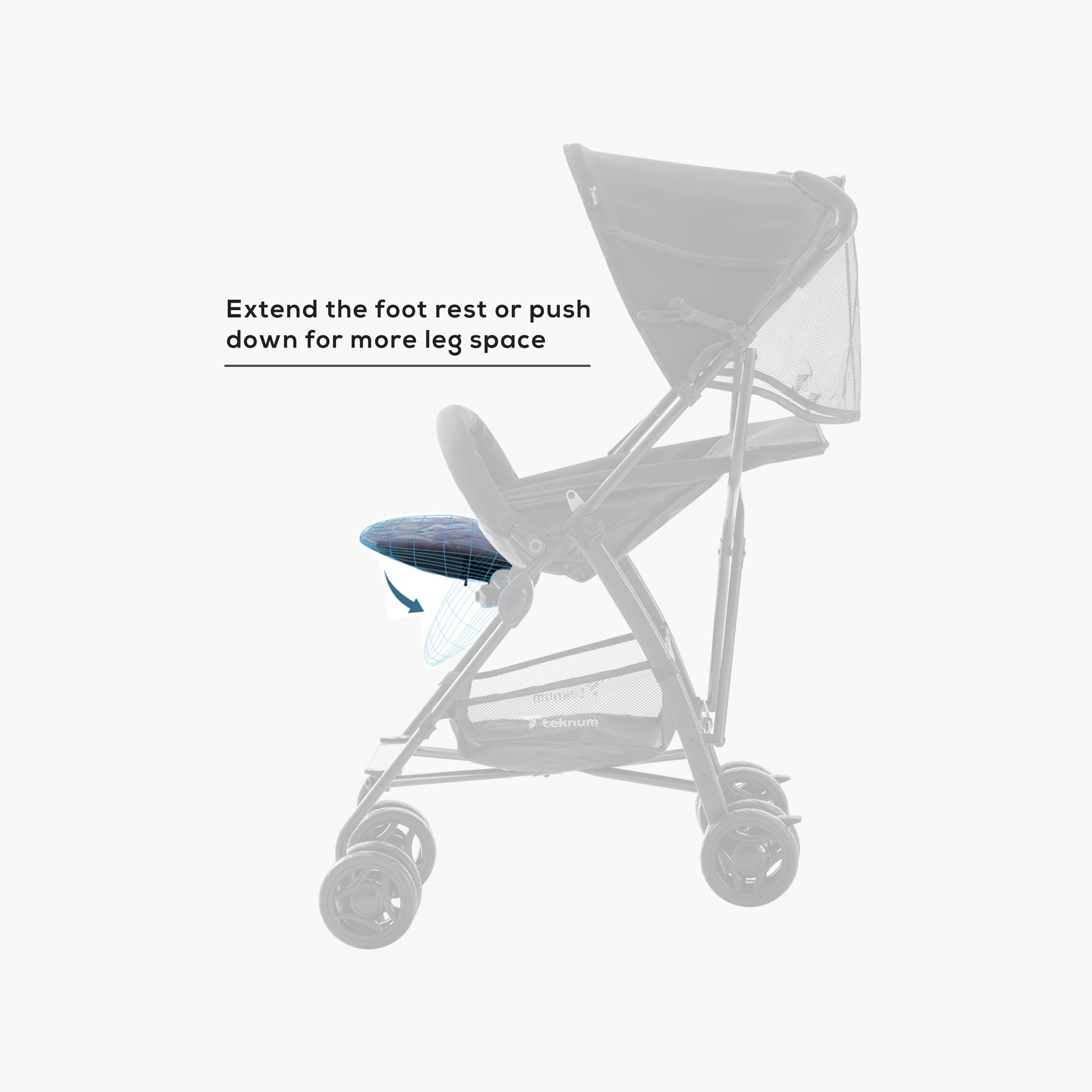 Teknum Eco Lite Stroller with Canopy & Storage Basket - Graphite-baby-gear-strollersandprams-strollers-image-9