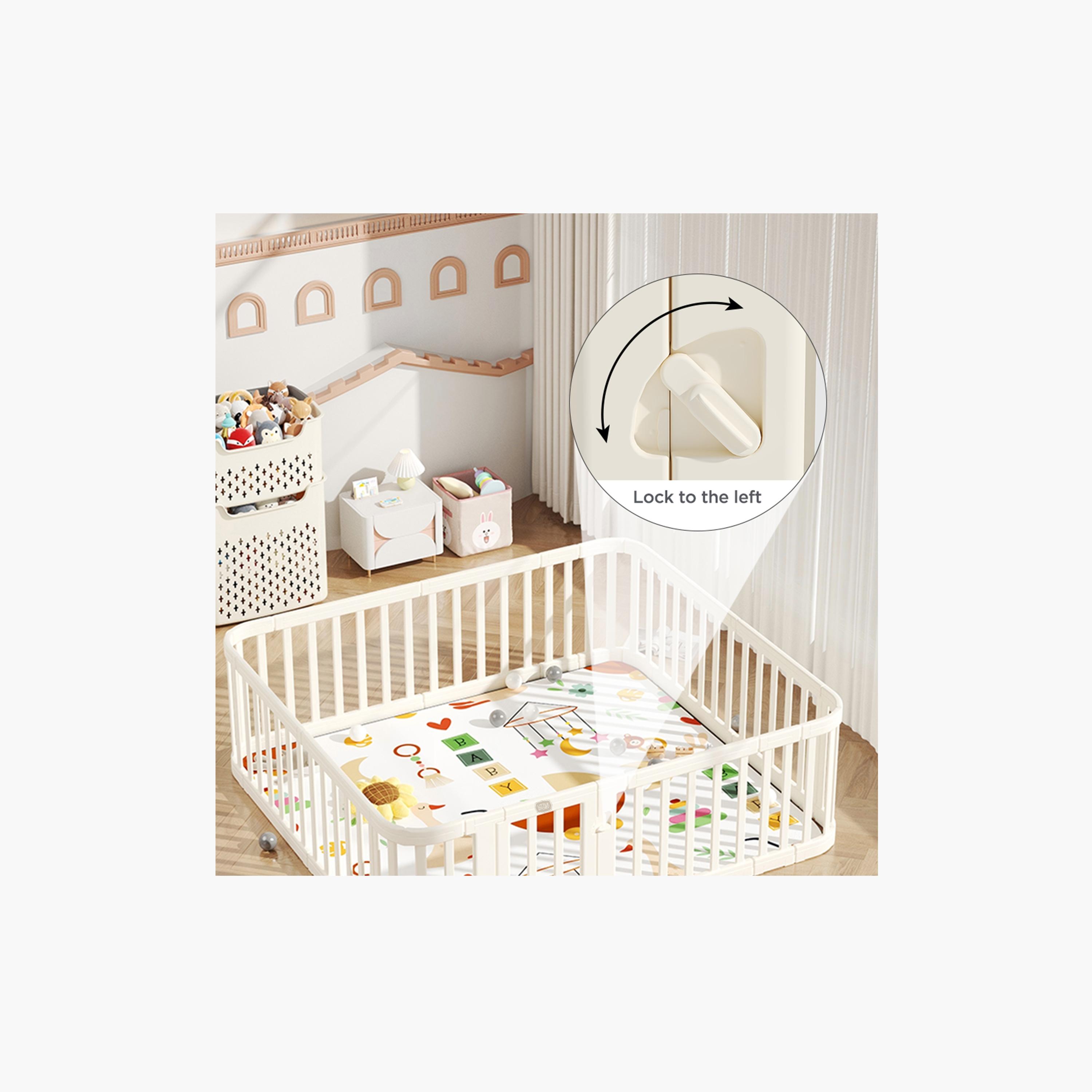 Little Story Large Playpen - 140 x 200cm - White-baby-infantactivity-playpensandplaymats-image-12