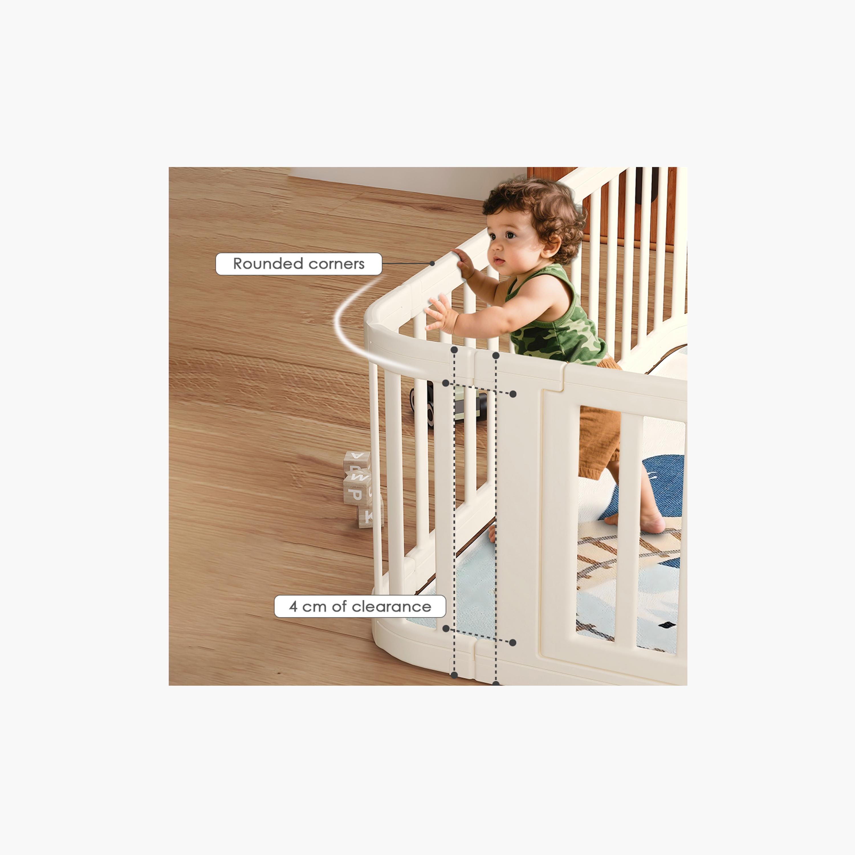 Little Story Large Playpen - 140 x 200cm - White-baby-infantactivity-playpensandplaymats-image-2