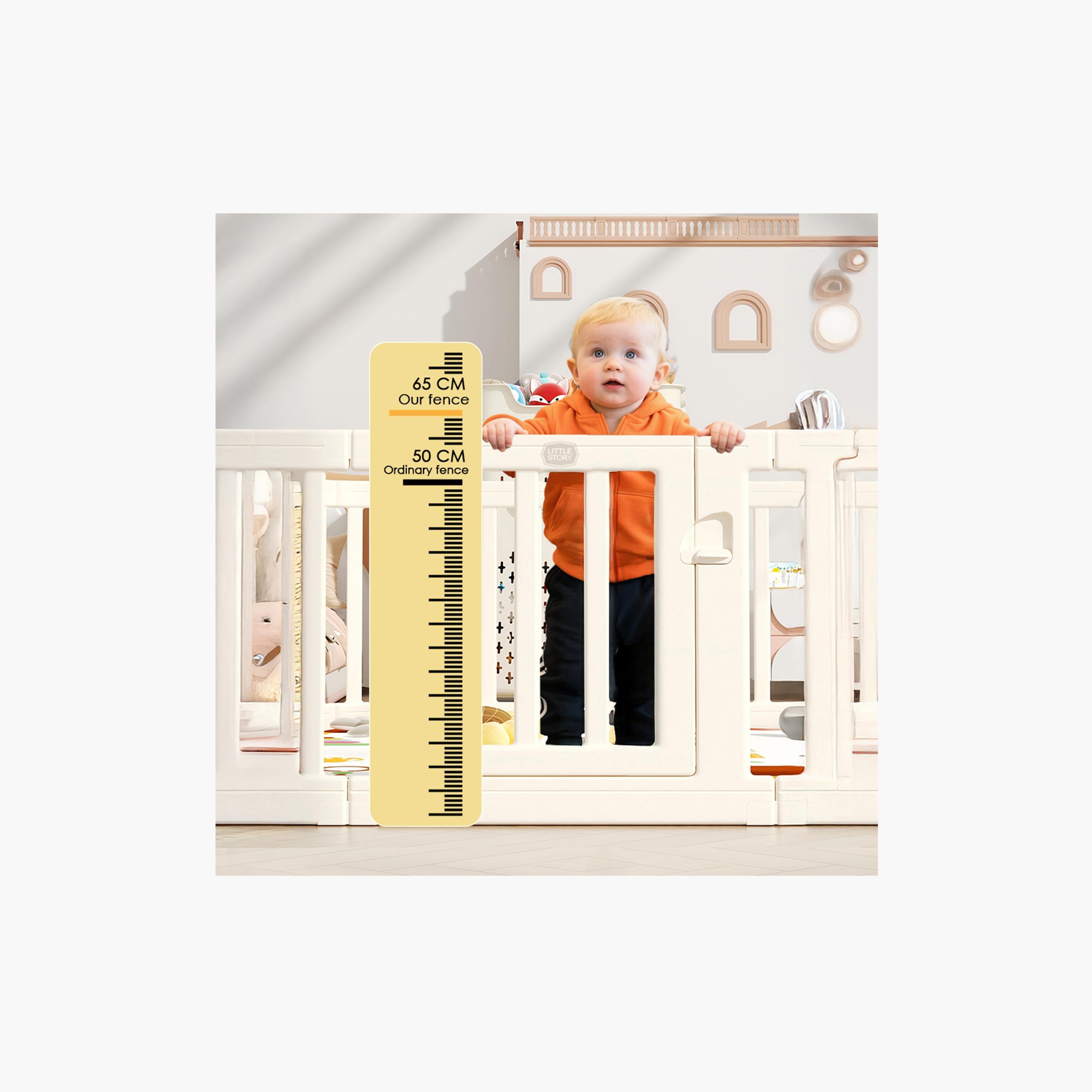 Little Story Large Playpen - 140 x 200cm - White-baby-infantactivity-playpensandplaymats-image-5