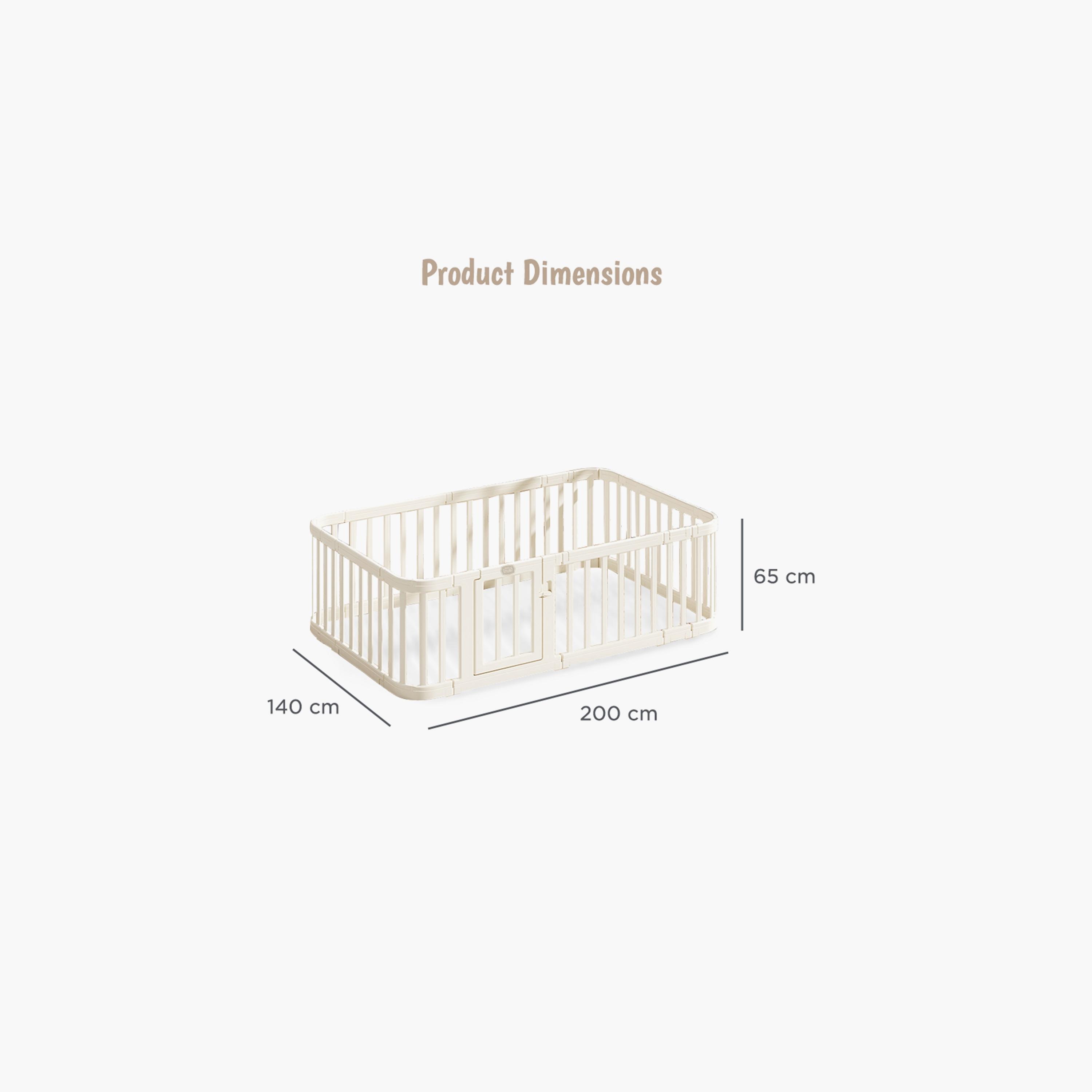 Little Story Large Playpen - 140 x 200cm - White-baby-infantactivity-playpensandplaymats-image-6