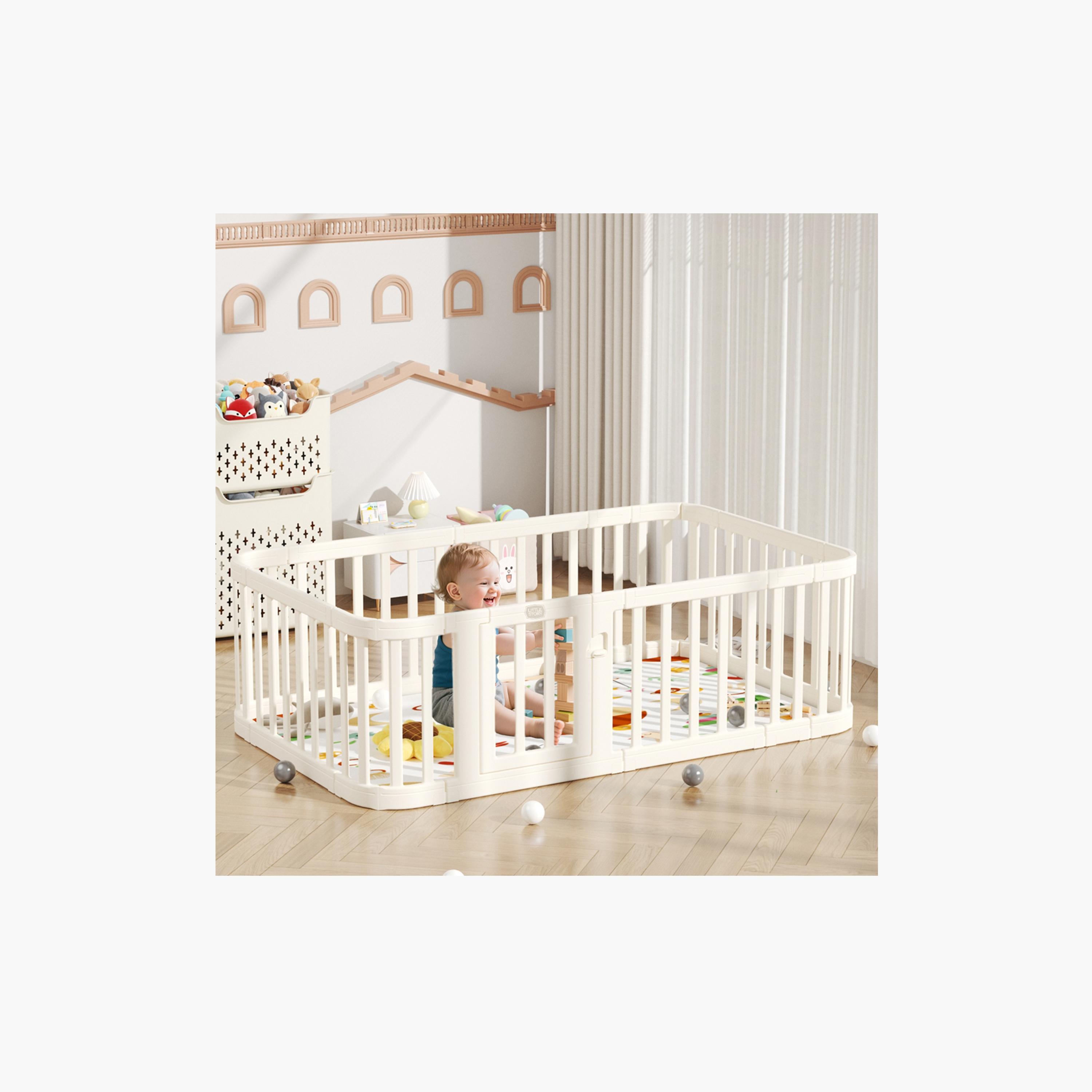 Little Story Large Playpen - 140 x 200cm - White-baby-infantactivity-playpensandplaymats-image-8