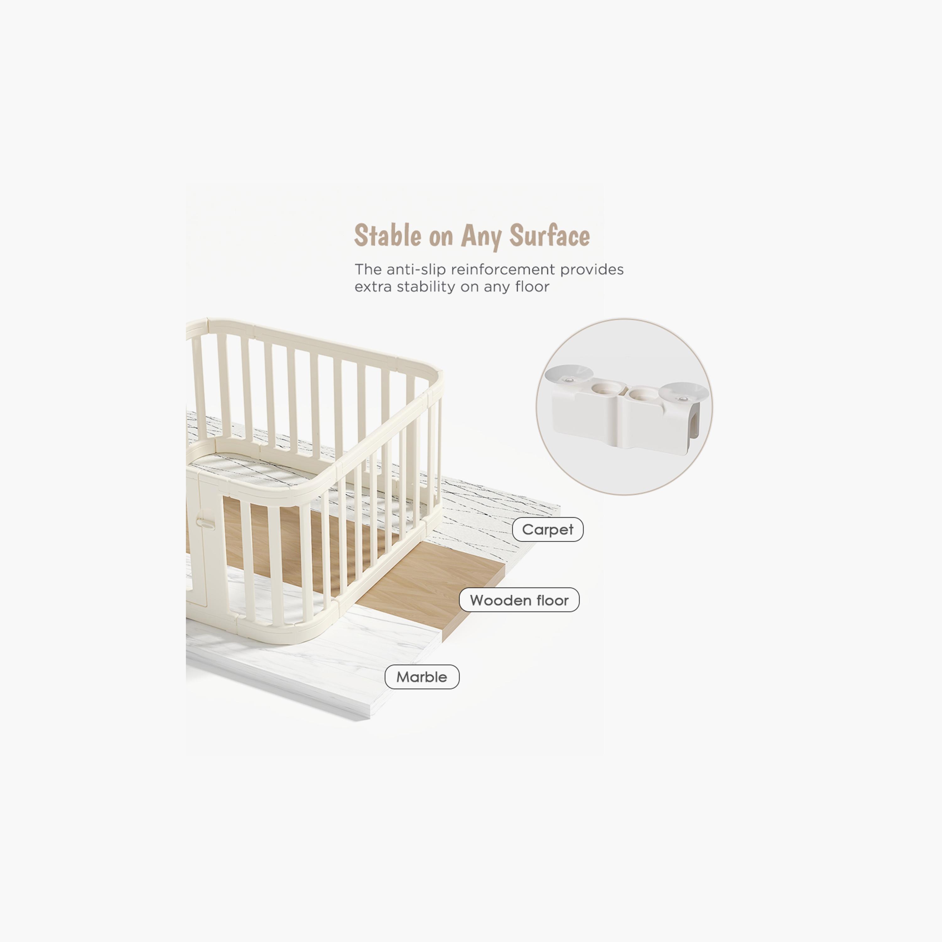 Little Story Large Playpen - 140 x 200cm - White-baby-infantactivity-playpensandplaymats-image-9