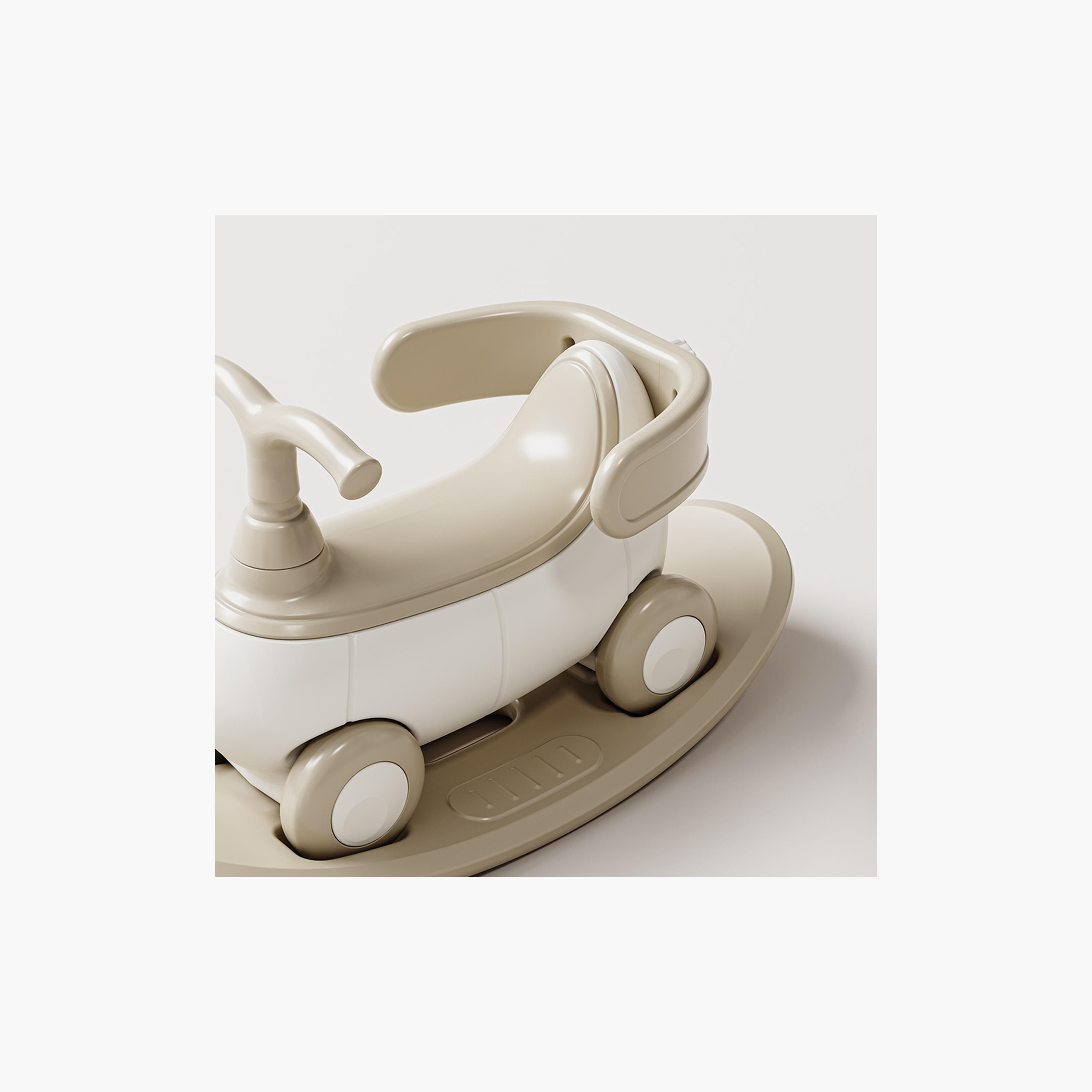 Teknum 5-in-1 Rocking Horse Pull-Along Vehicle - White-toys-outdoor-bikesandrideons-manualrideons-image-12