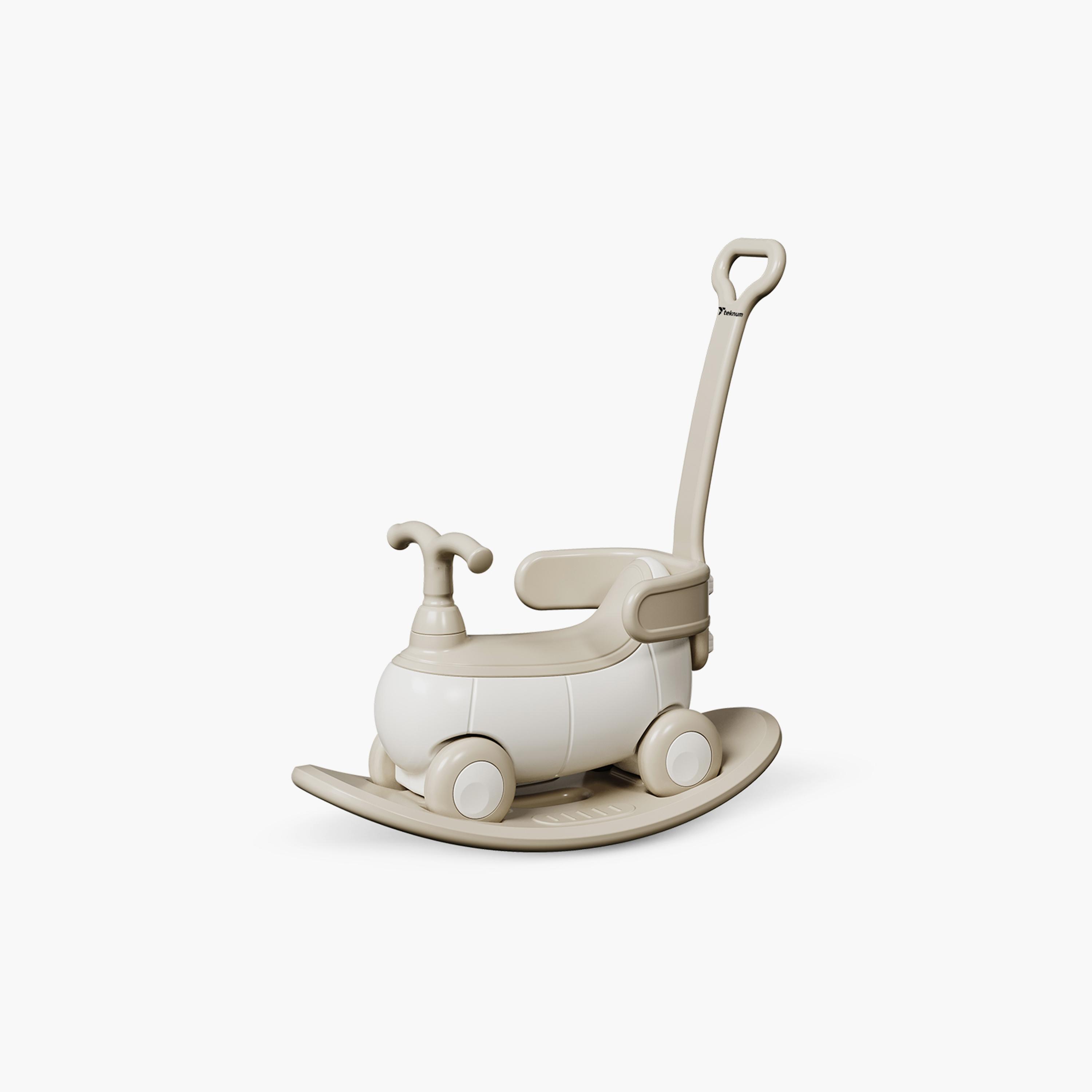 Teknum 5-in-1 Rocking Horse Pull-Along Vehicle - White-toys-outdoor-bikesandrideons-manualrideons-image-9