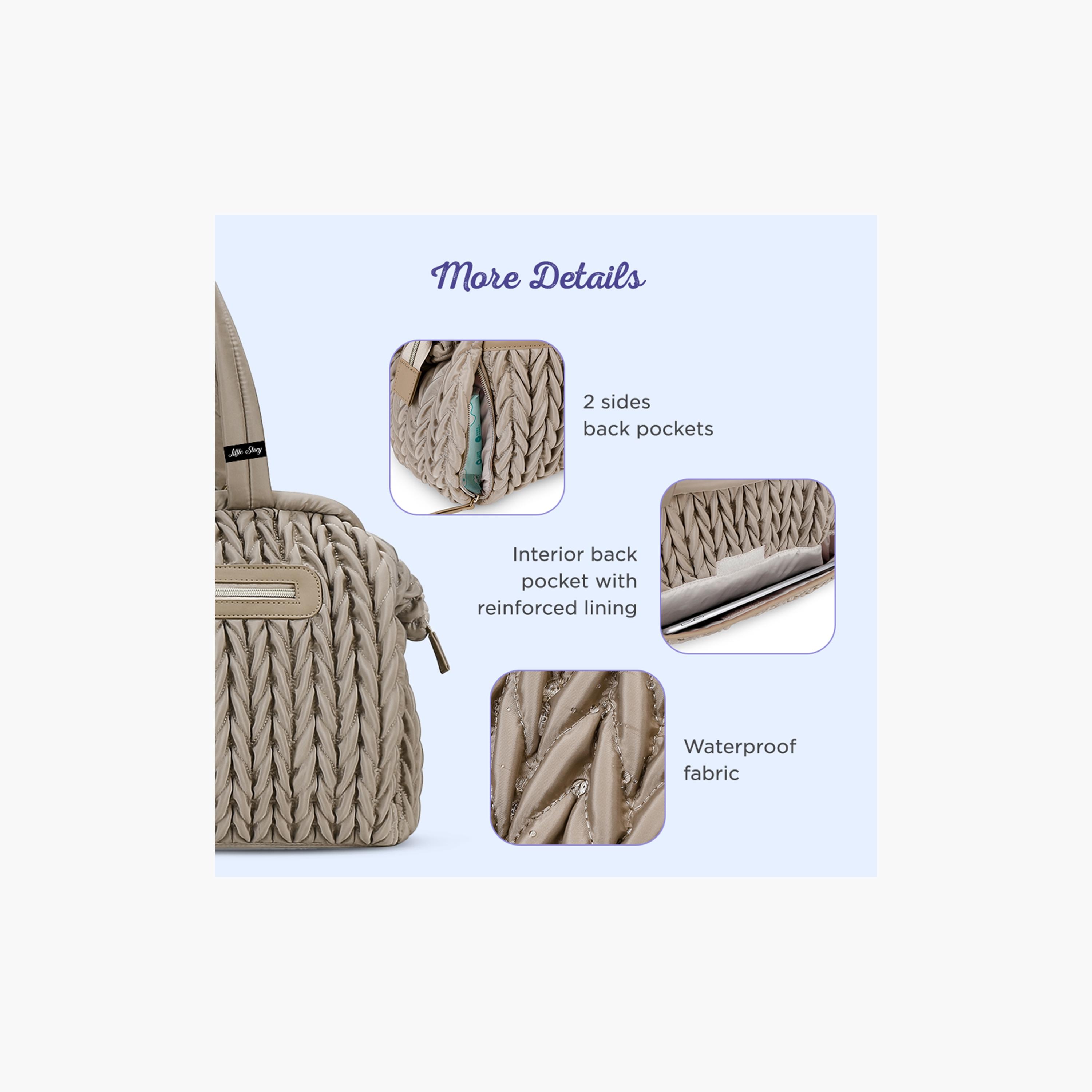 Little Story Elva Diaper Bag with Stroller Straps-baby-gear-diaperbags-image-3