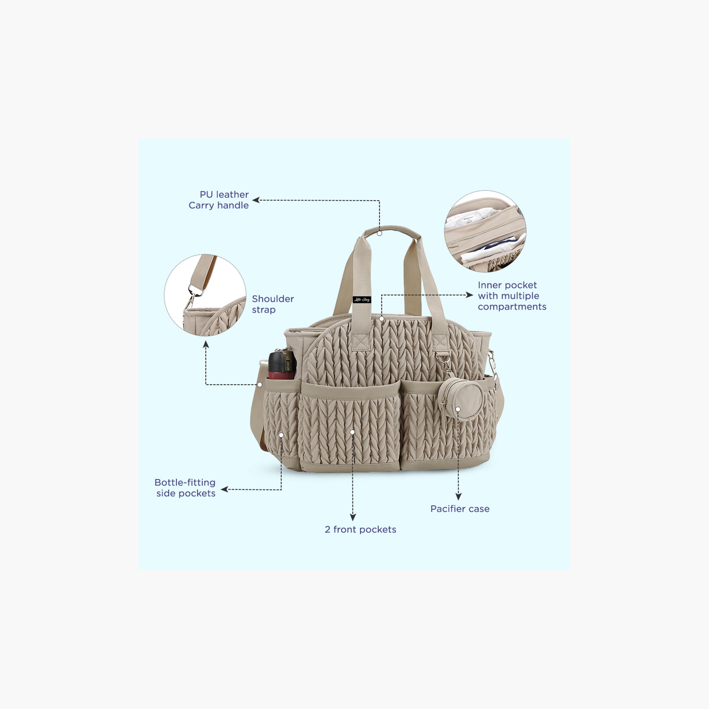 حقيبة يد "نوفا" مع حافظة لهاية من ليتل ستوري.-baby-gear-diaperbags-image-10