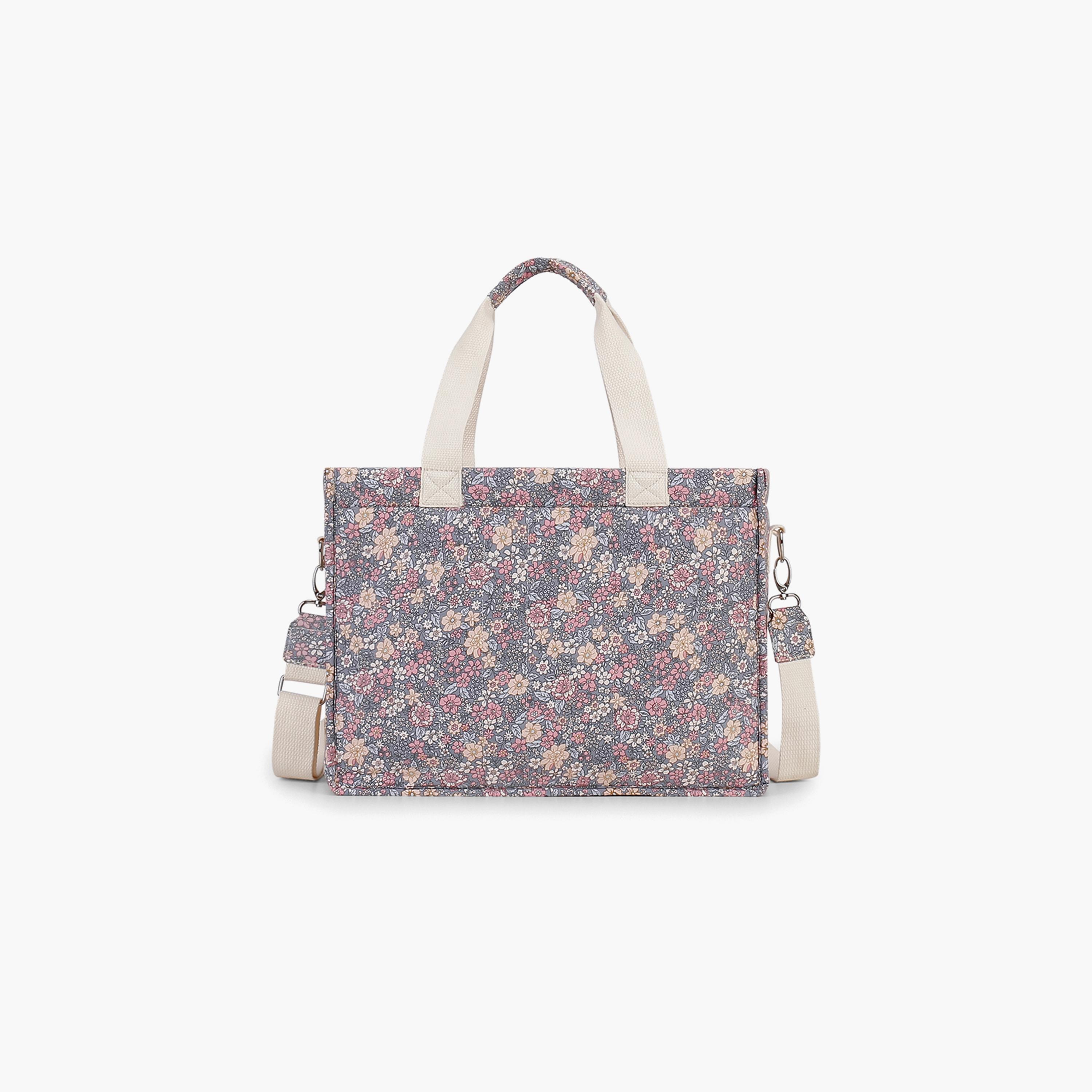 Little Story Meadow Diaper Bag with Stroller Straps - Floral Print-baby-gear-diaperbags-image-6