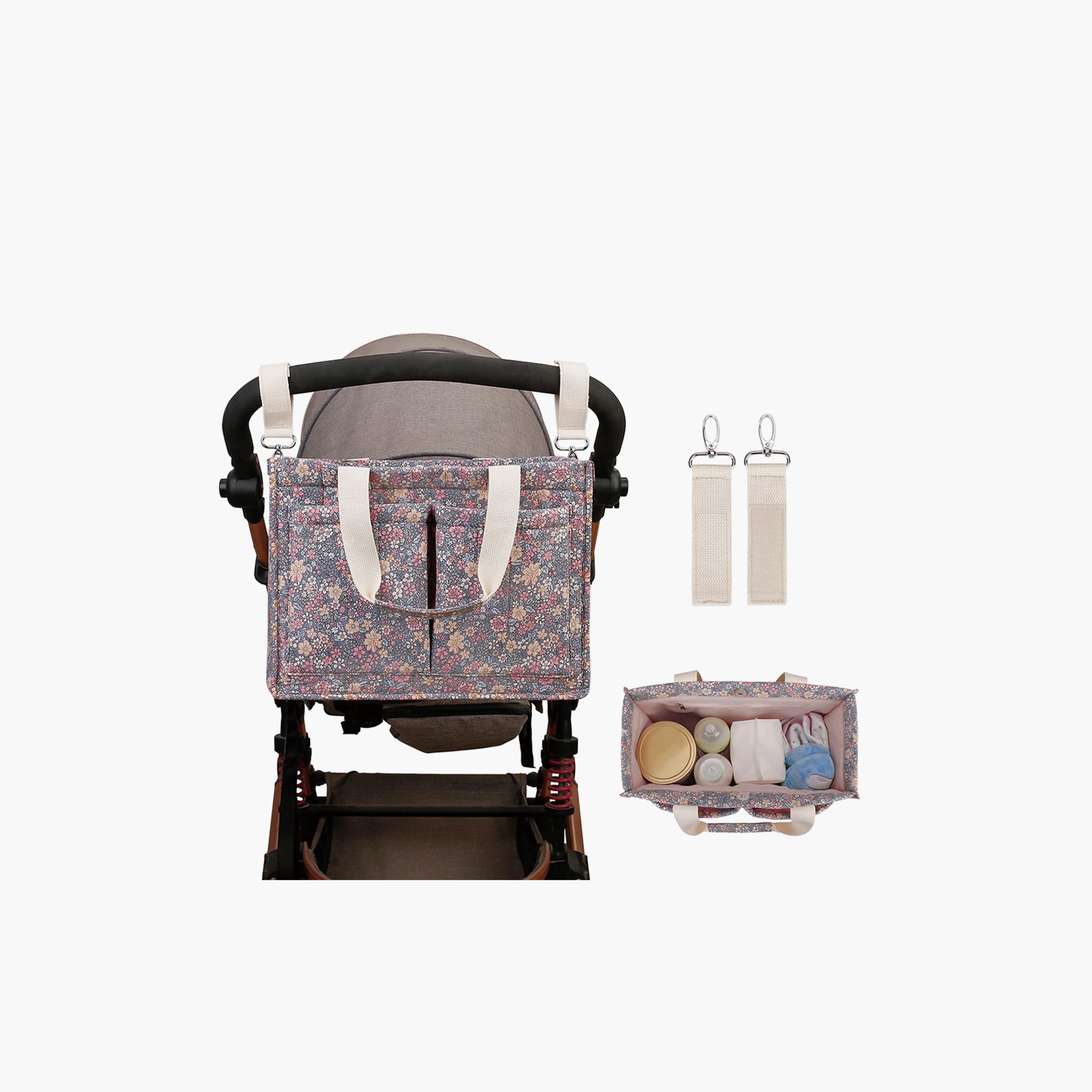 Little Story Meadow Diaper Bag with Stroller Straps - Floral Print-baby-gear-diaperbags-image-8
