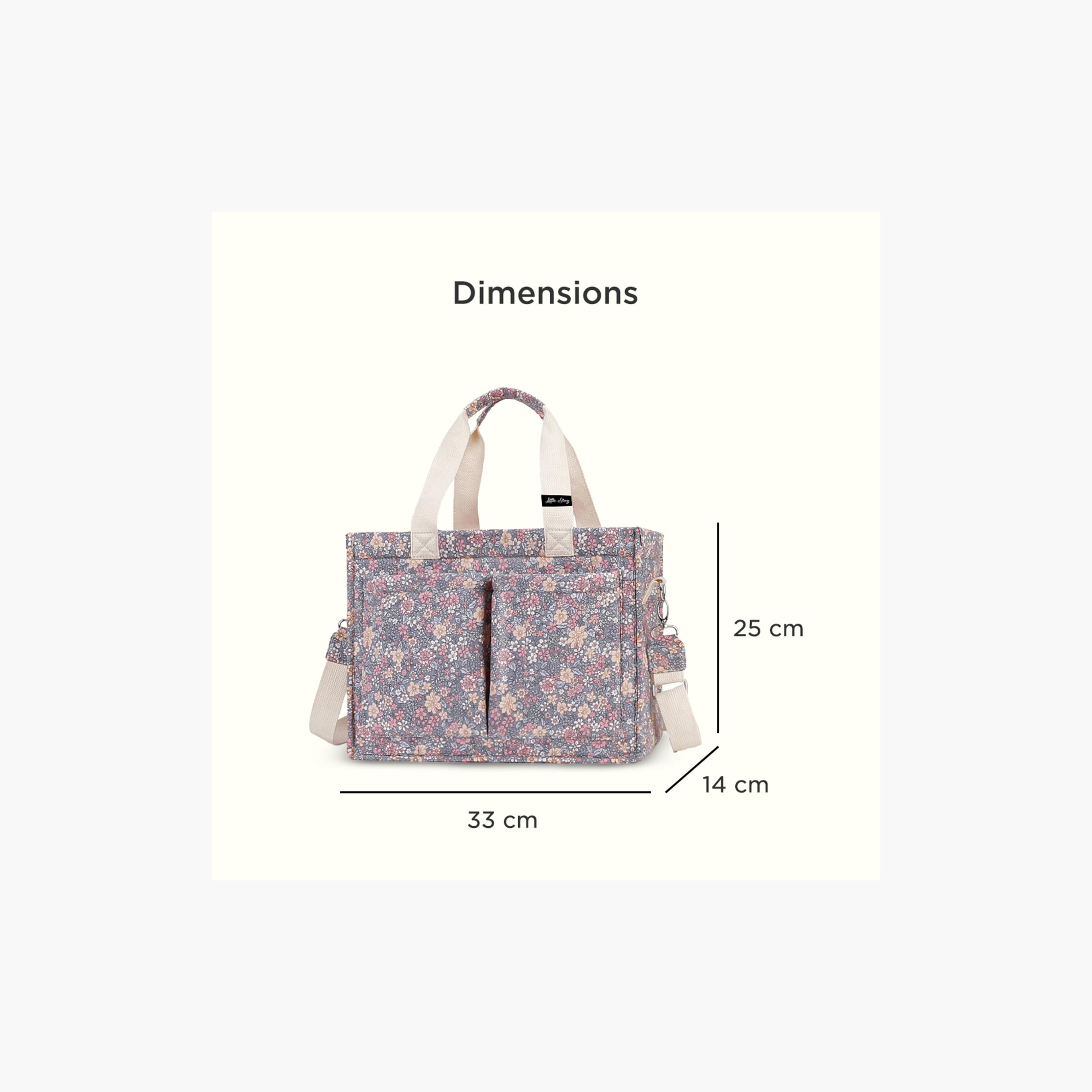 Little Story Meadow Diaper Bag with Stroller Straps - Floral Print-baby-gear-diaperbags-image-9