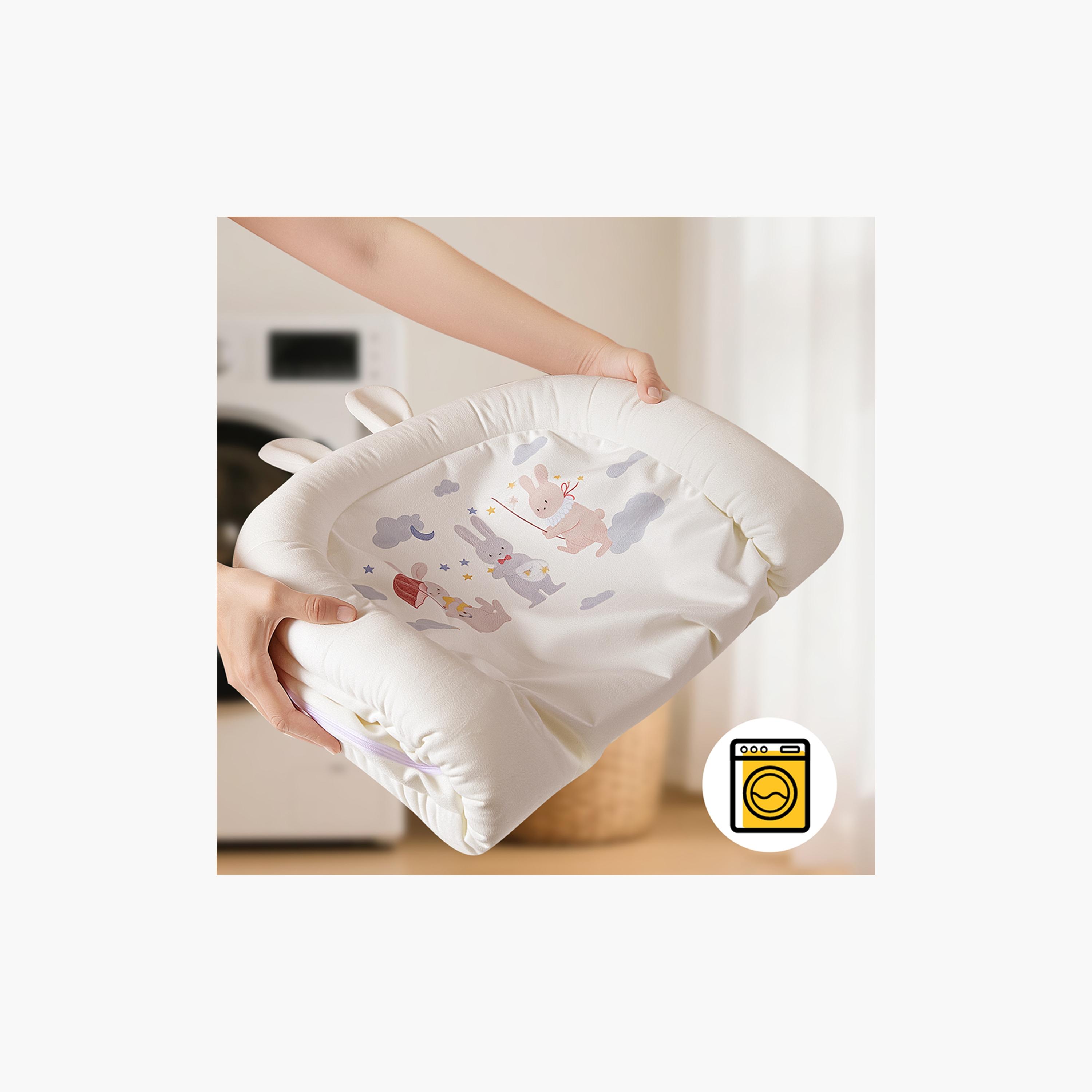 Sunveno Newborn Baby Nest - Bunny - White-baby-nursery-babybedding-image-7