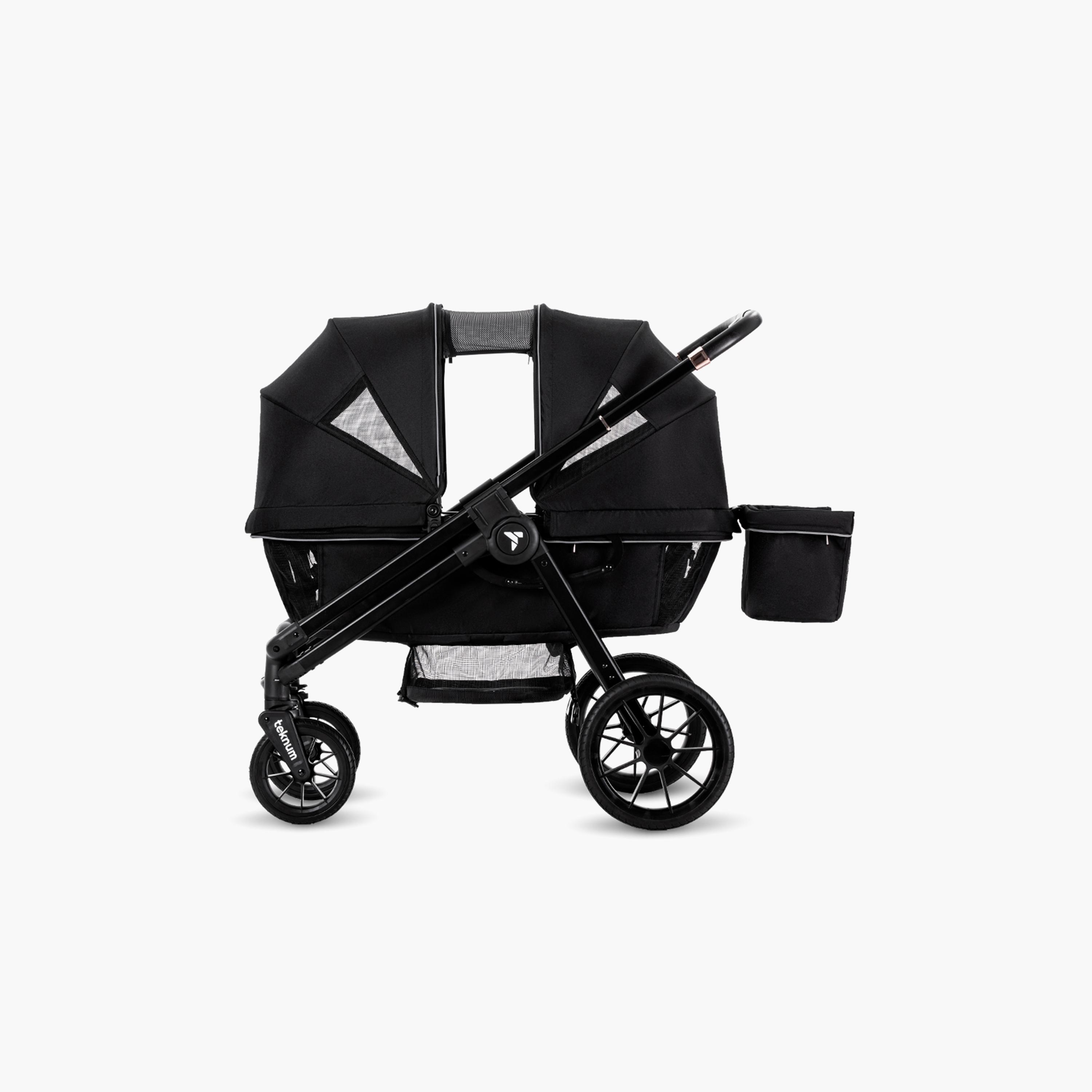 Teknum Reversible Wagon Stroller with Dual Canopy & Tray - Graphite Black-baby-gear-strollersandprams-strollers-image-15