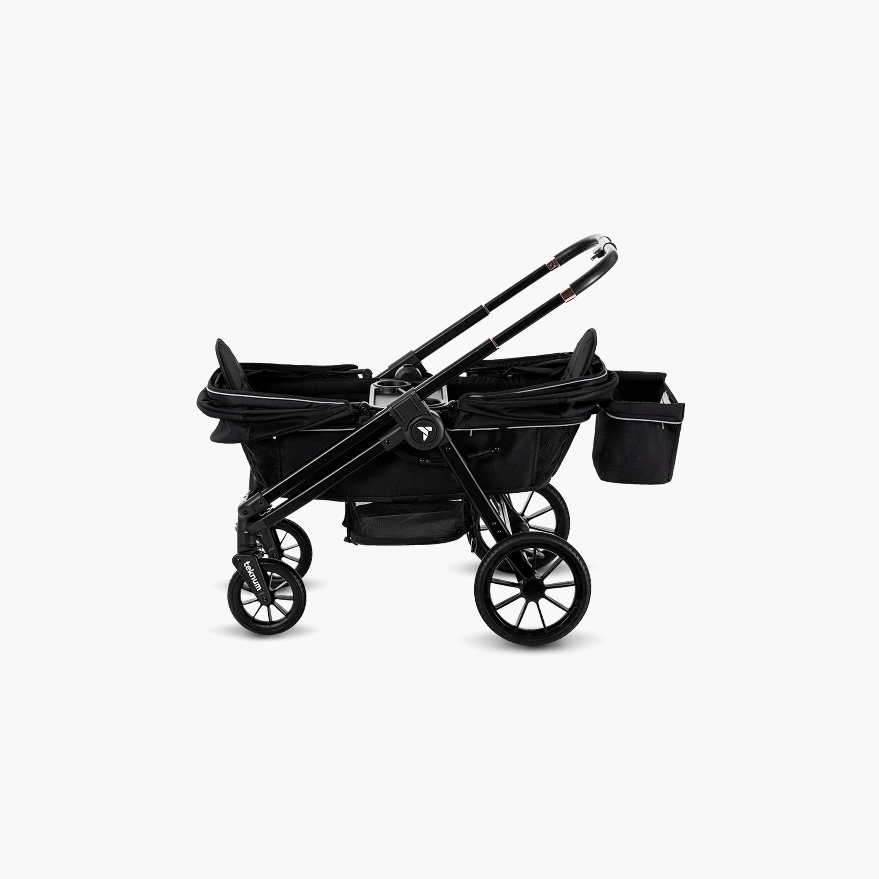 Teknum Reversible Wagon Stroller with Dual Canopy & Tray - Graphite Black-baby-gear-strollersandprams-strollers-image-18
