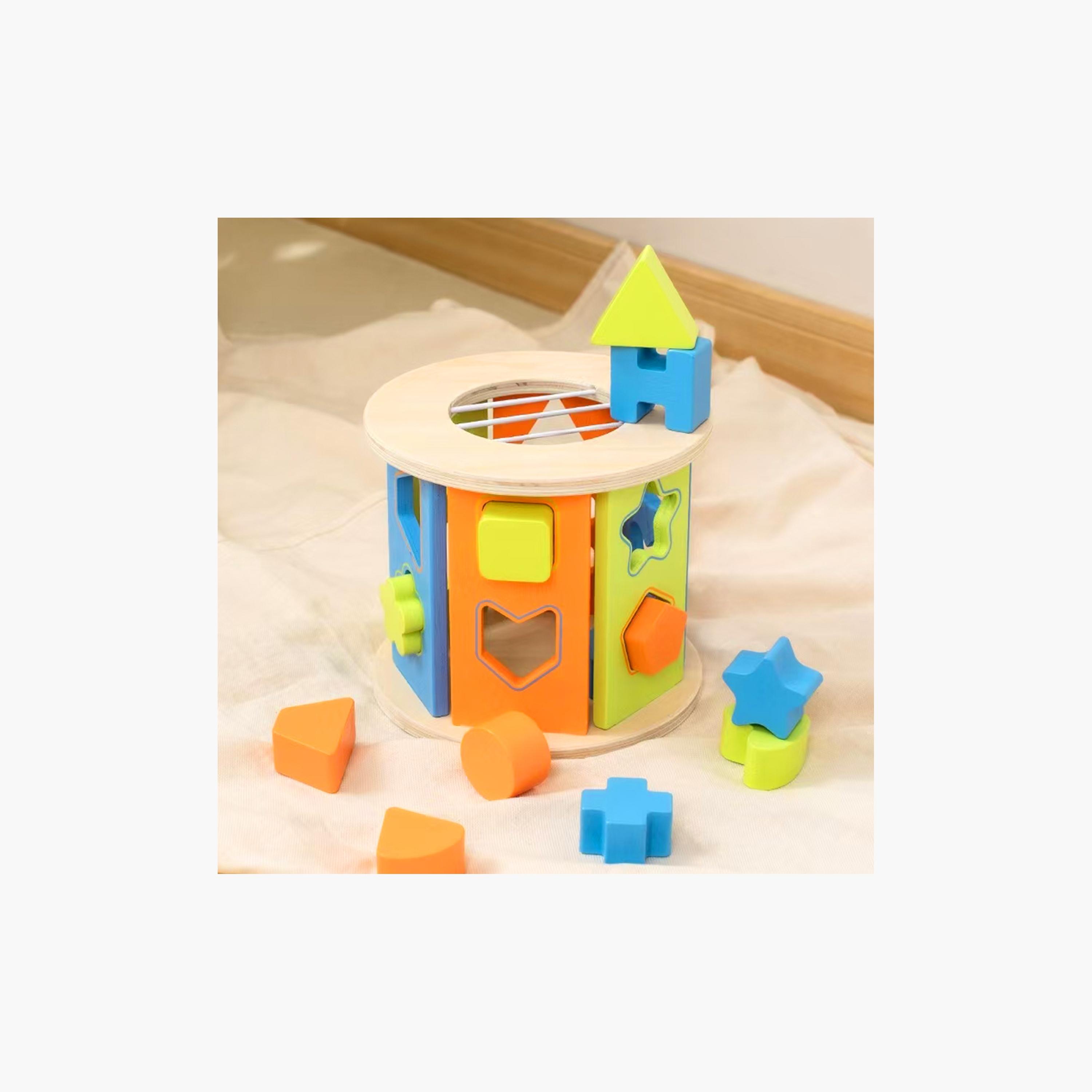 Little Story 12-Piece Wooden Shape Sorting Puzzle Activity Box - Multicolour-toys-roleplay-image-5