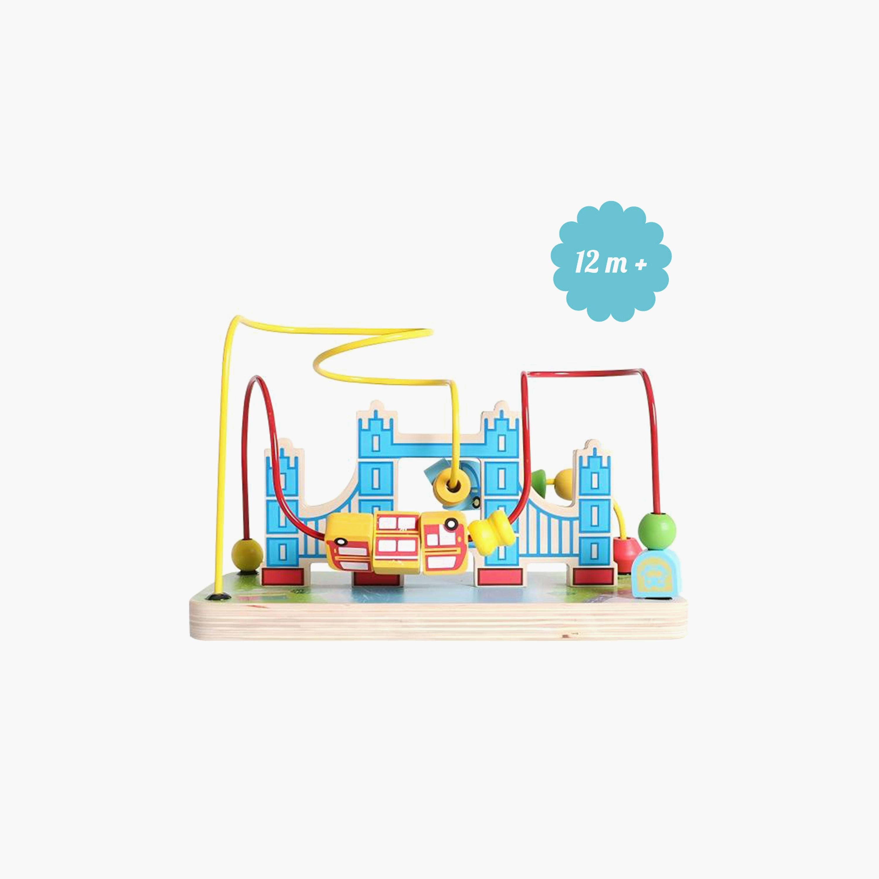 لعبة متاهة خرز الأنشطة الخشبية - متعددة الألوان من ليتل ستوري.-toys-babyandtoddlertoys-learningtoys-image-2