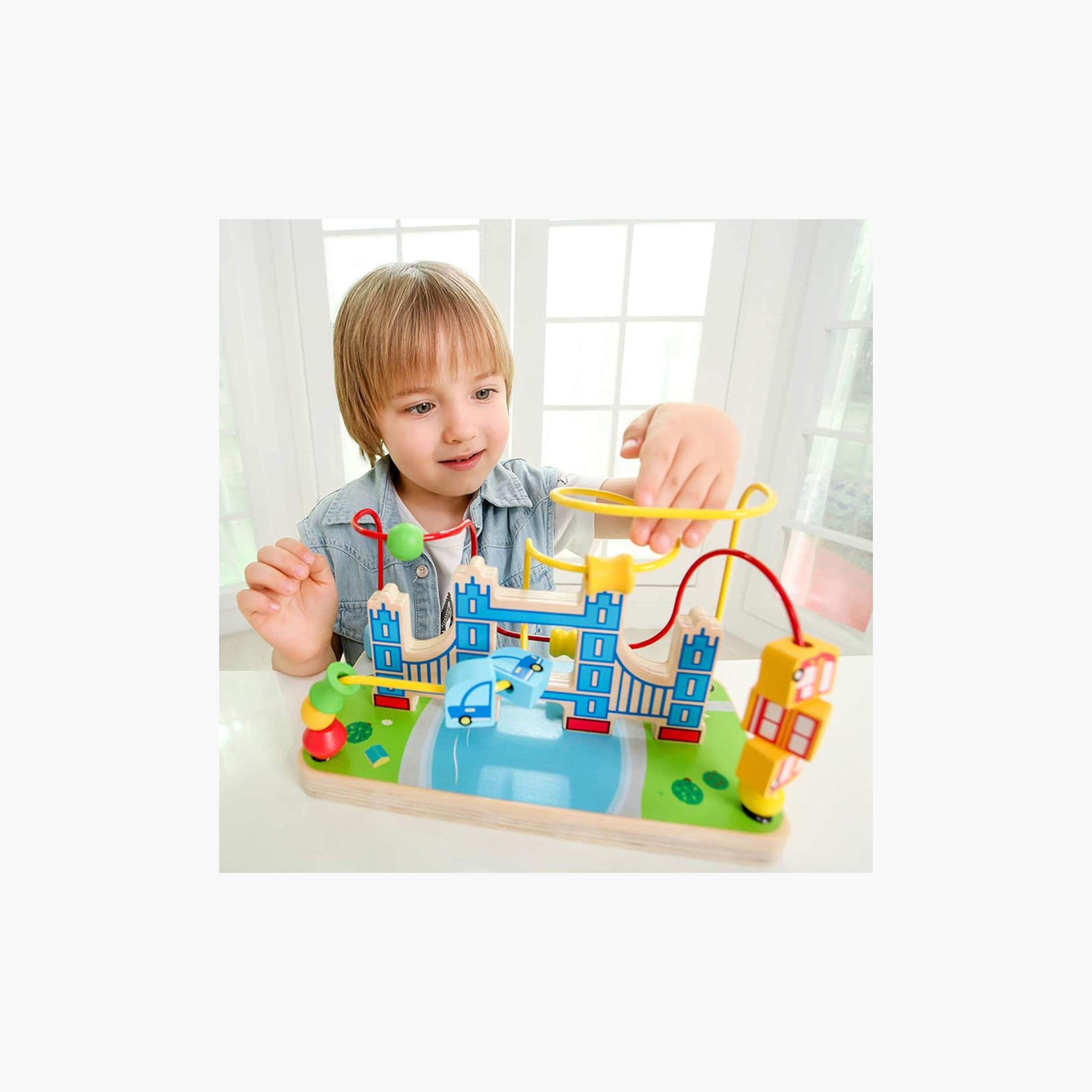 لعبة متاهة خرز الأنشطة الخشبية - متعددة الألوان من ليتل ستوري.-toys-babyandtoddlertoys-learningtoys-image-4