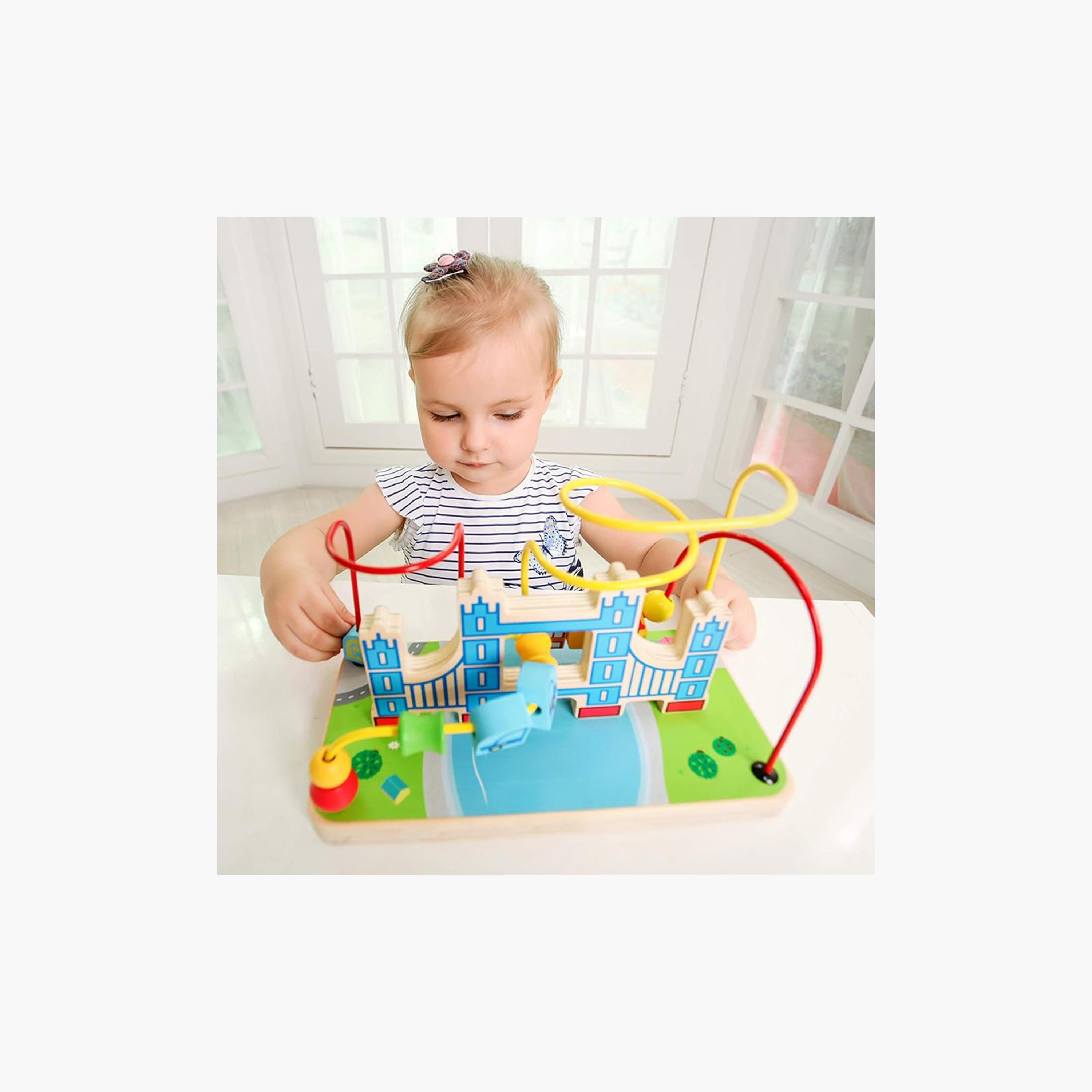 لعبة متاهة خرز الأنشطة الخشبية - متعددة الألوان من ليتل ستوري.-toys-babyandtoddlertoys-learningtoys-image-5