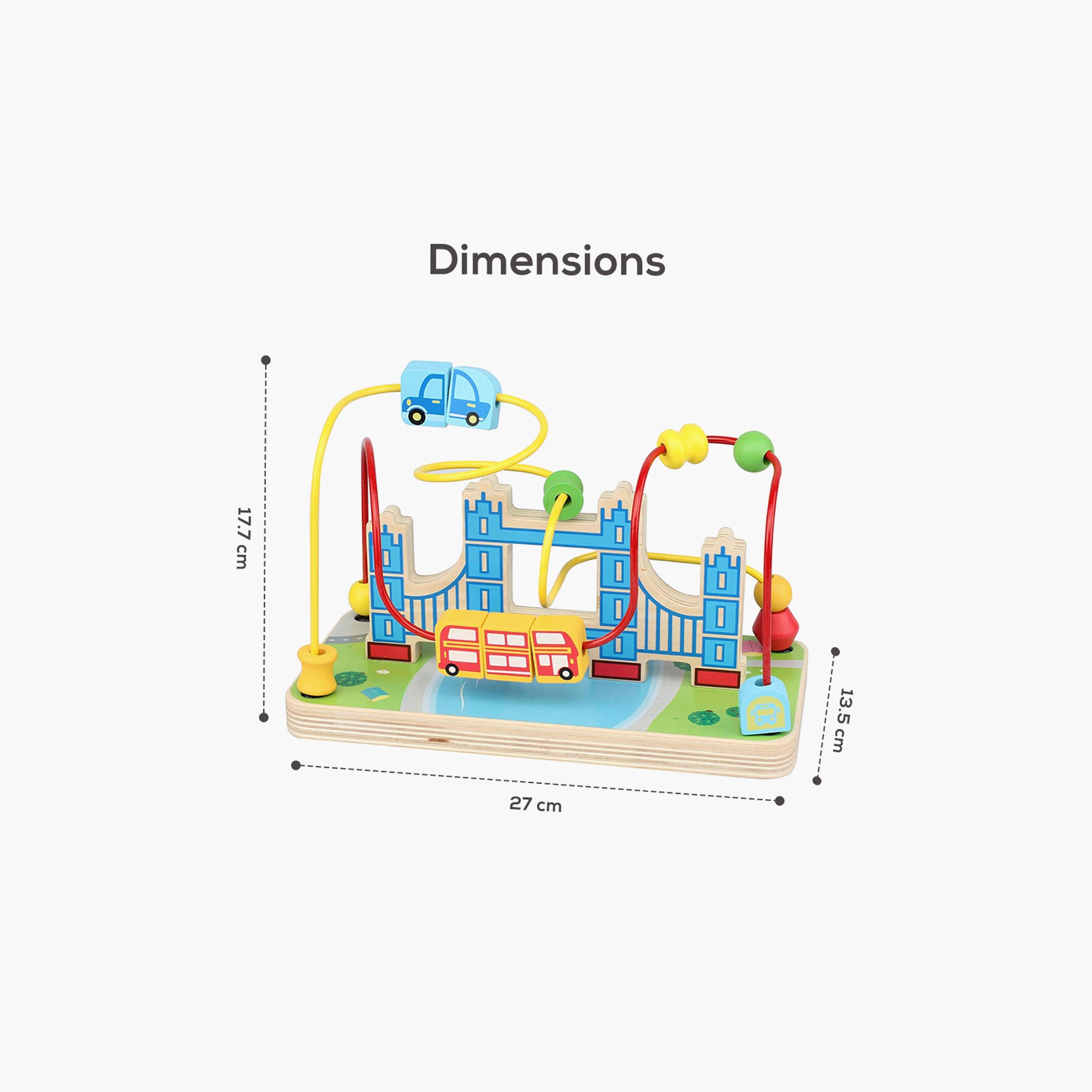 لعبة متاهة خرز الأنشطة الخشبية - متعددة الألوان من ليتل ستوري.-toys-babyandtoddlertoys-learningtoys-image-6
