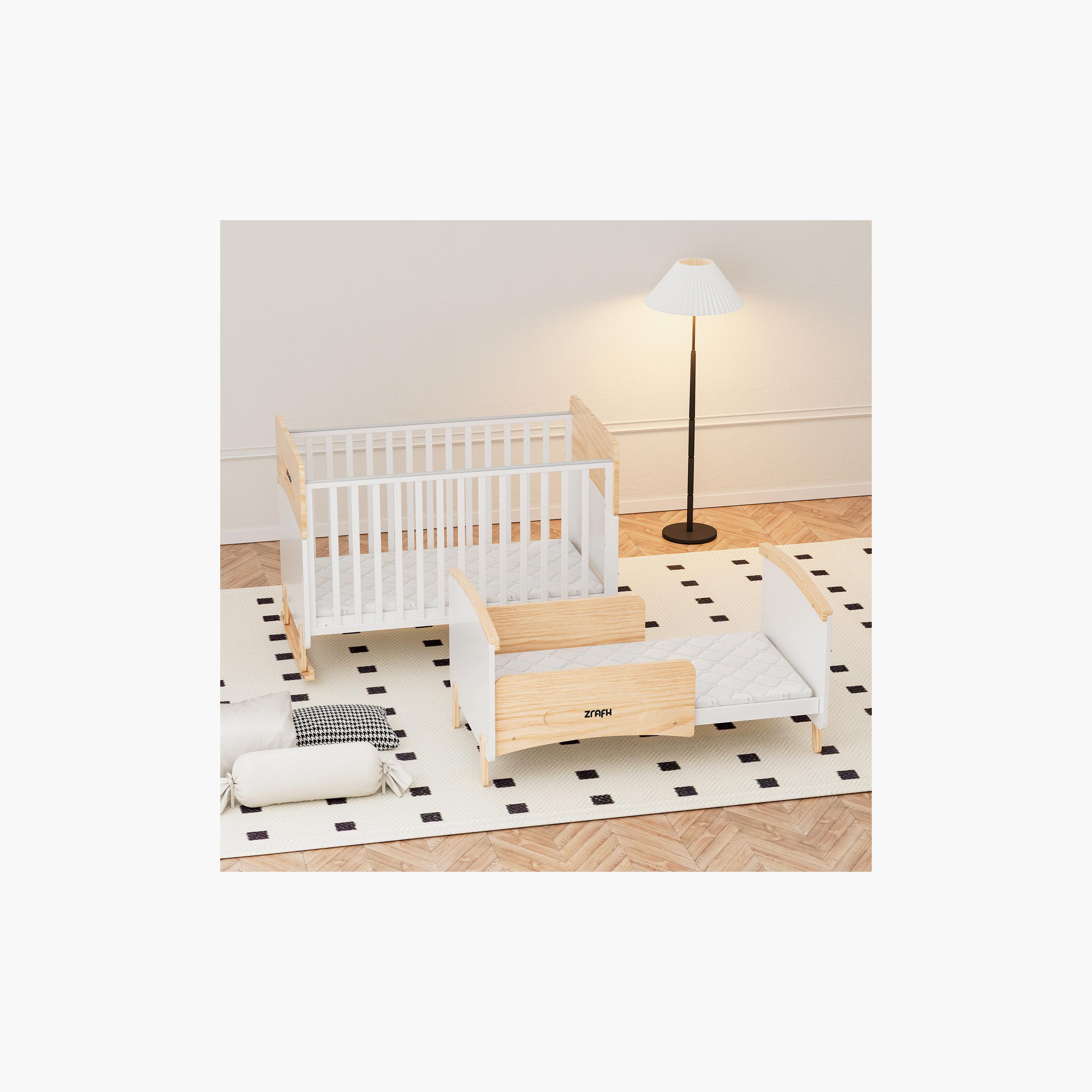 Zrafh Wooden Convertible Baby Crib to Toddler Bed with Mosquito Net-baby-nursery-furniture-cribsandbeds-babycribs-image-10