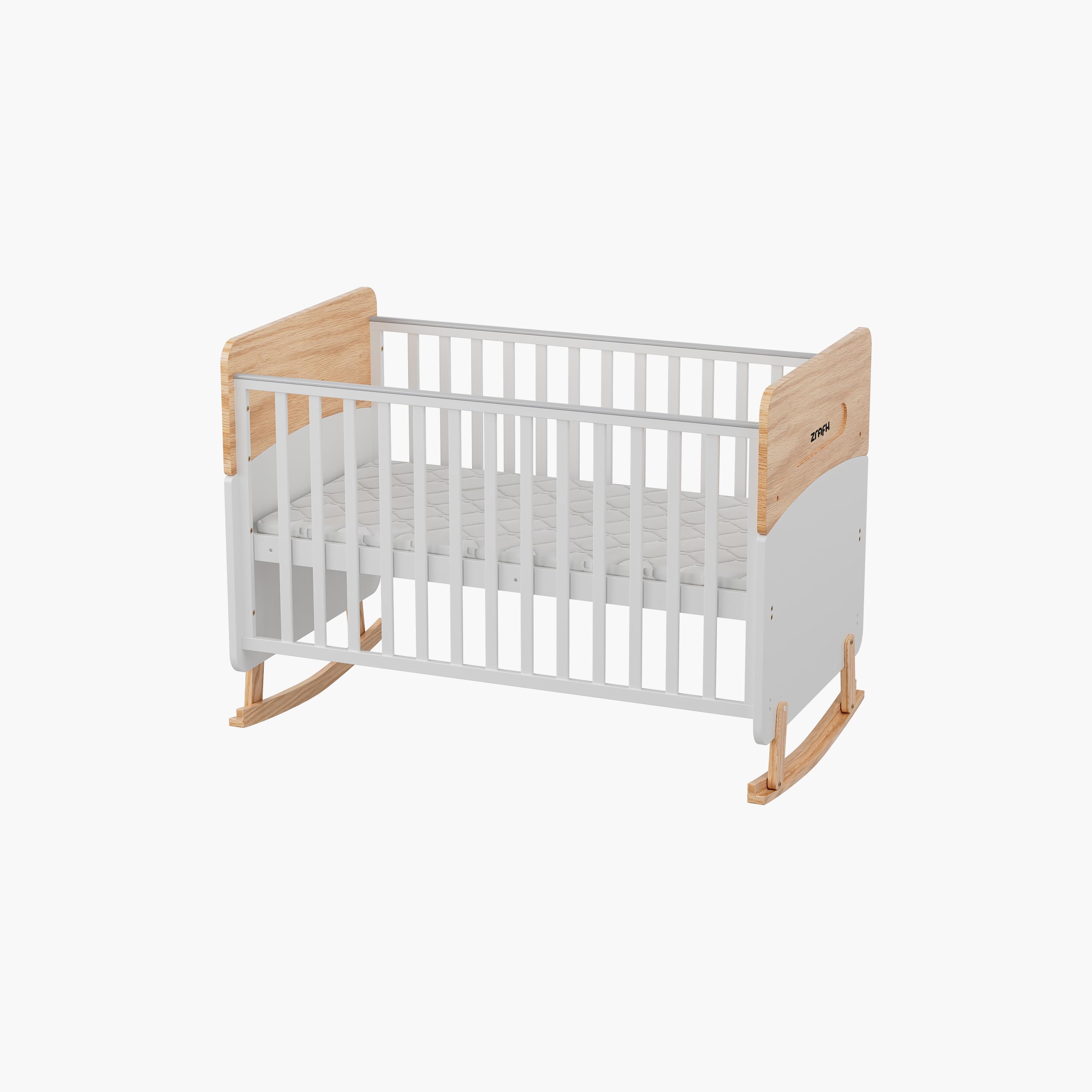 Zrafh Wooden Convertible Baby Crib to Toddler Bed with Mosquito Net-baby-nursery-furniture-cribsandbeds-babycribs-image-3